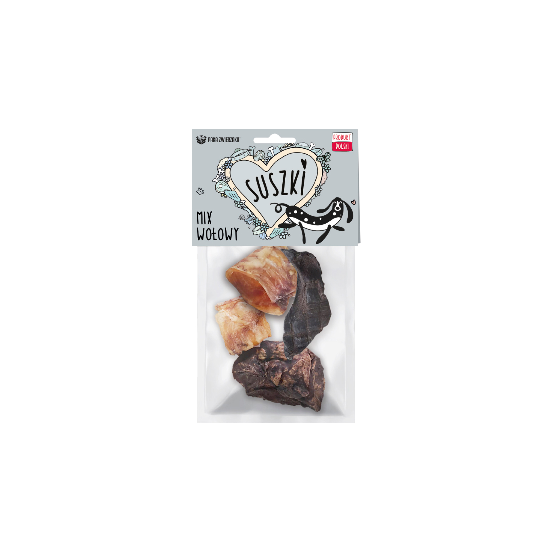 PAKA ZWIERZAKA Suszki Mix Wołowy 100g
