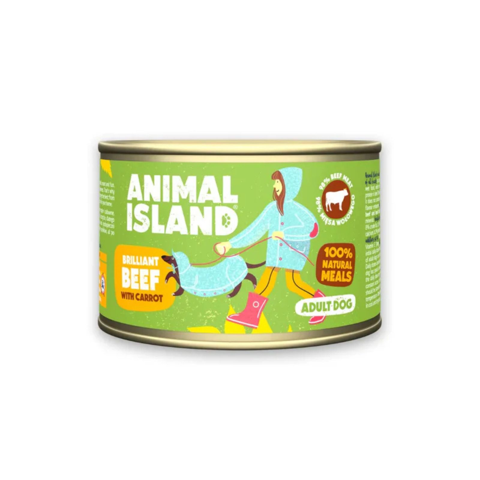 Animal Island Mokra karma wołowina z marchewką dla psów dorosłych 410g