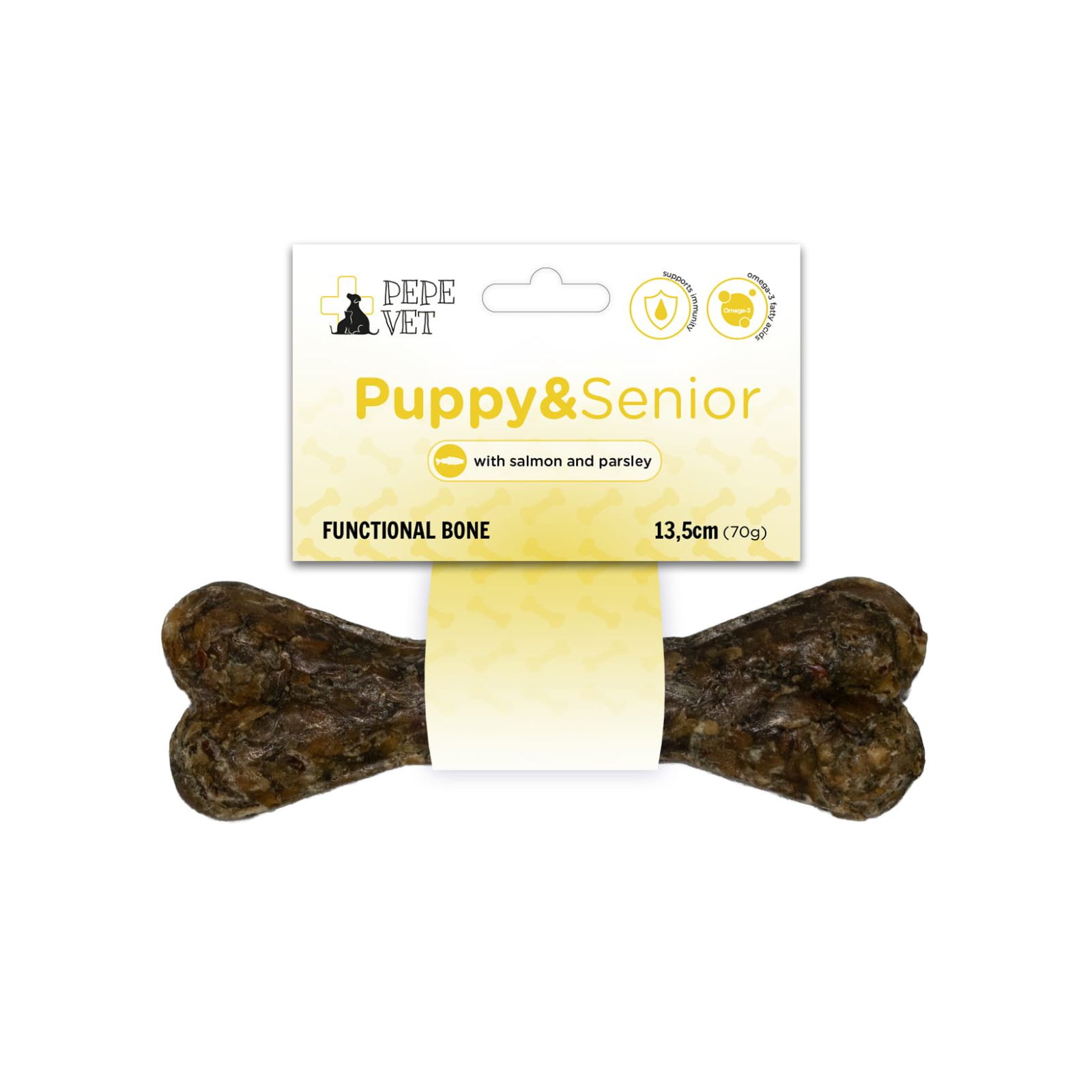 PAKA ZWIERZAKA PEPE VET Puppy&Senior Kość funkcjonalna dla szczeniąt i psów starszych 13,5cm