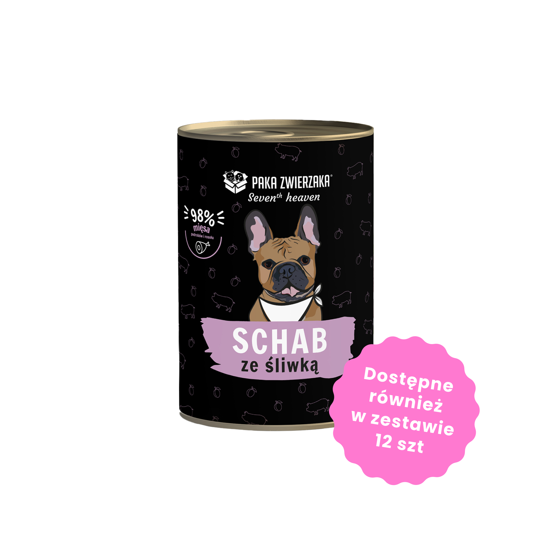 PAKA ZWIERZAKA Pork & Plum (schab ze śliwką) karma mokra SUPERPREMIUM dla psów w każdym wieku 400g
