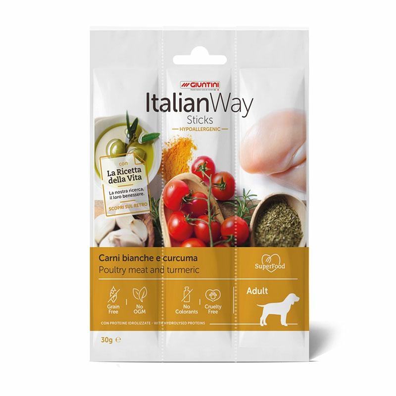 Italian Way Kabanoski  dla psa przysmak z drobiem i kurkumą 30g 