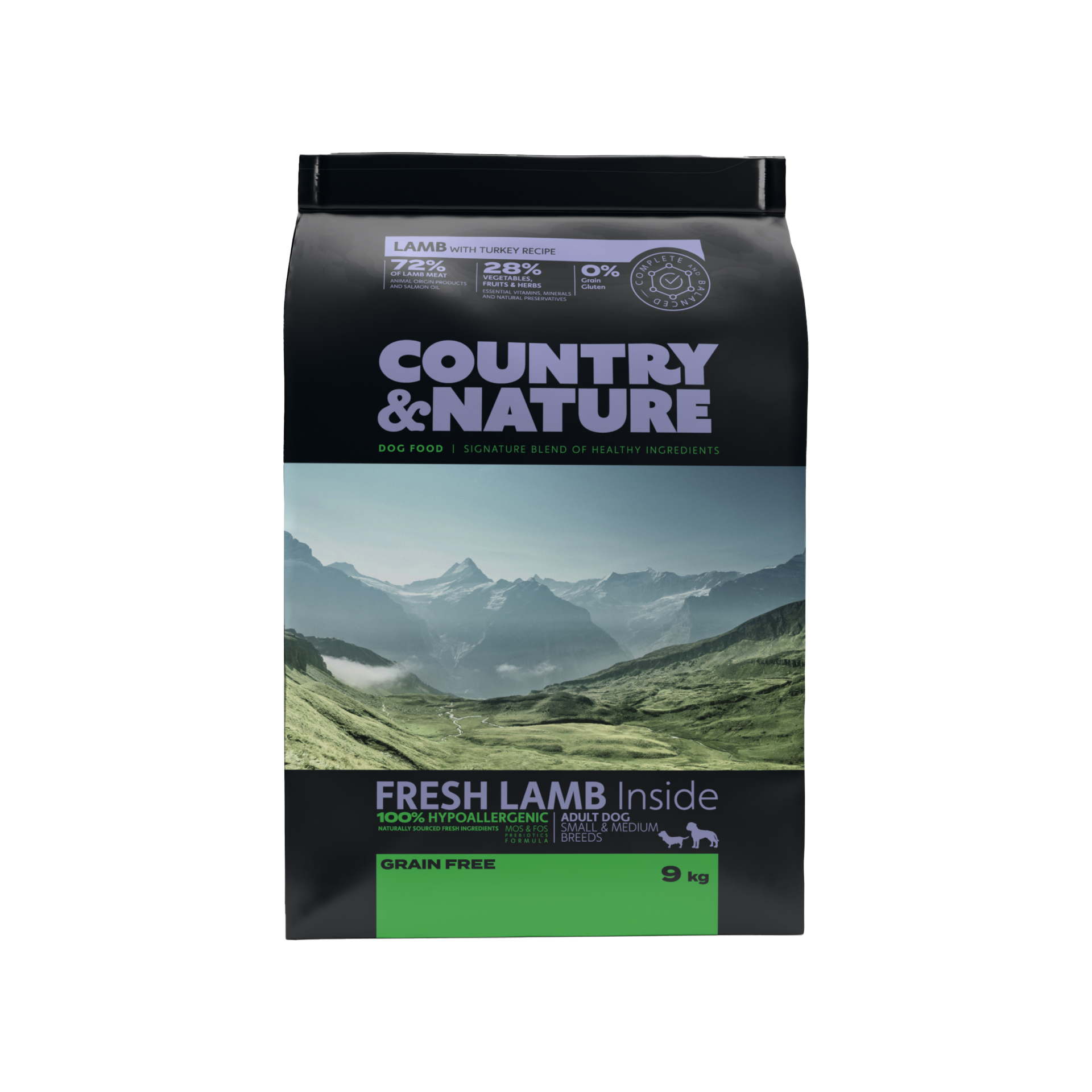 COUNTRY&NATURE Lamb with Turkey Recipe. Karma dla psów ras małych i średnich - jagnięcina z indykiem 9kg