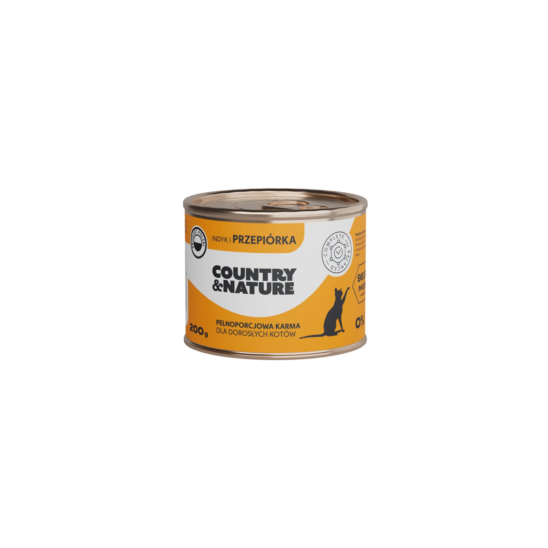 COUNTRY&NATURE Karma mokra dla kota Indyk i Przepiórka 200g 