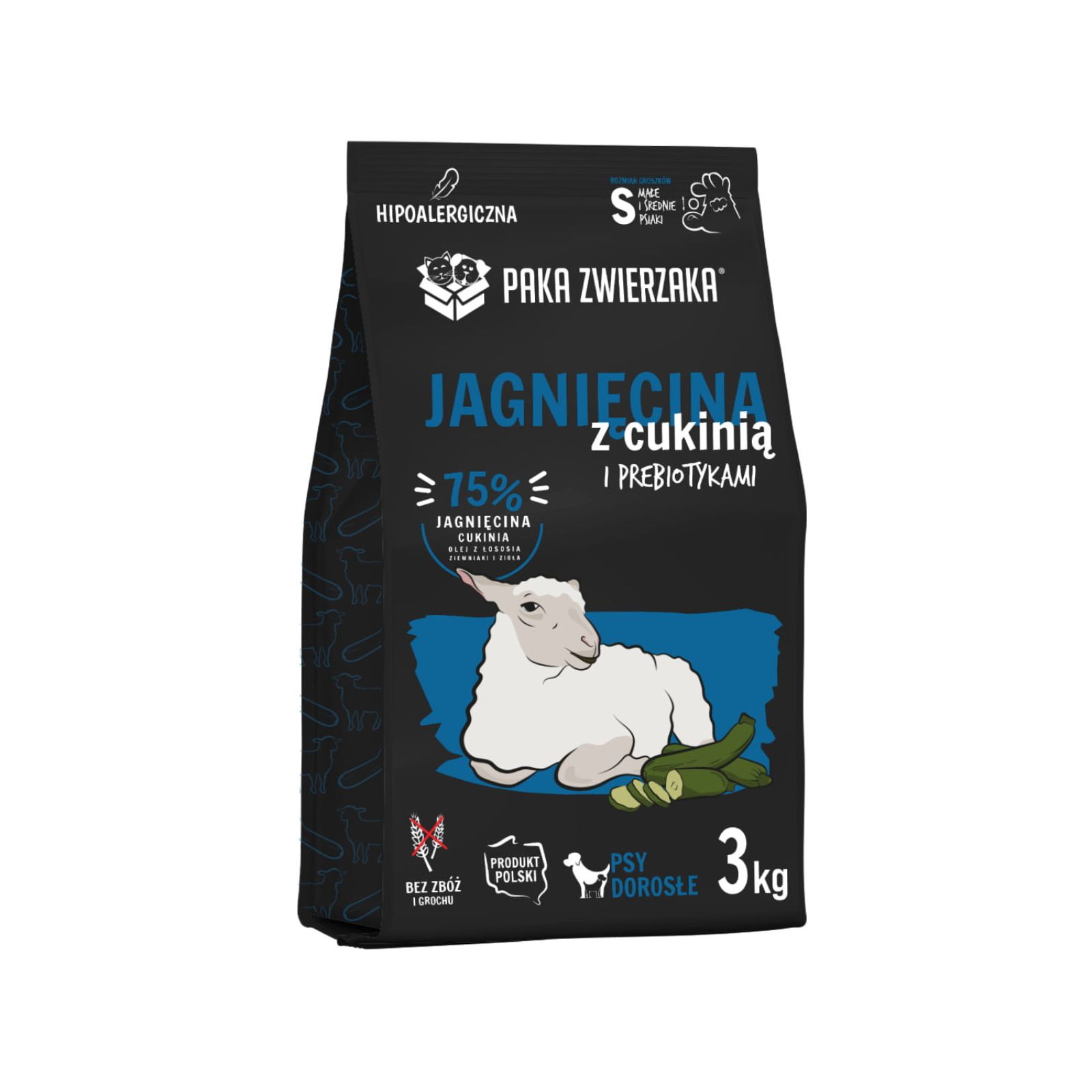 PAKA ZWIERZAKA sucha karma Seven’th Heaven Jagnięcina z cukinią dla małych ras 3kg
