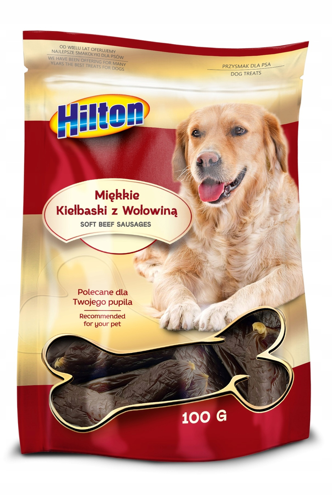 Hilton Miękkie kiełbaski z wołowiną 100g dla psa 