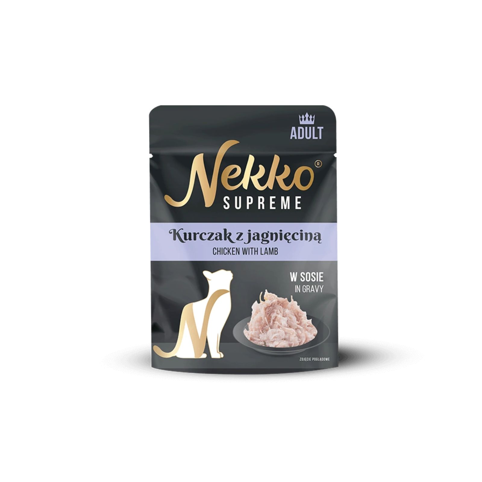 NEKKO SUPREME Adult Kurczak z jagnięciną w sosie karma mokra dla kota 70g