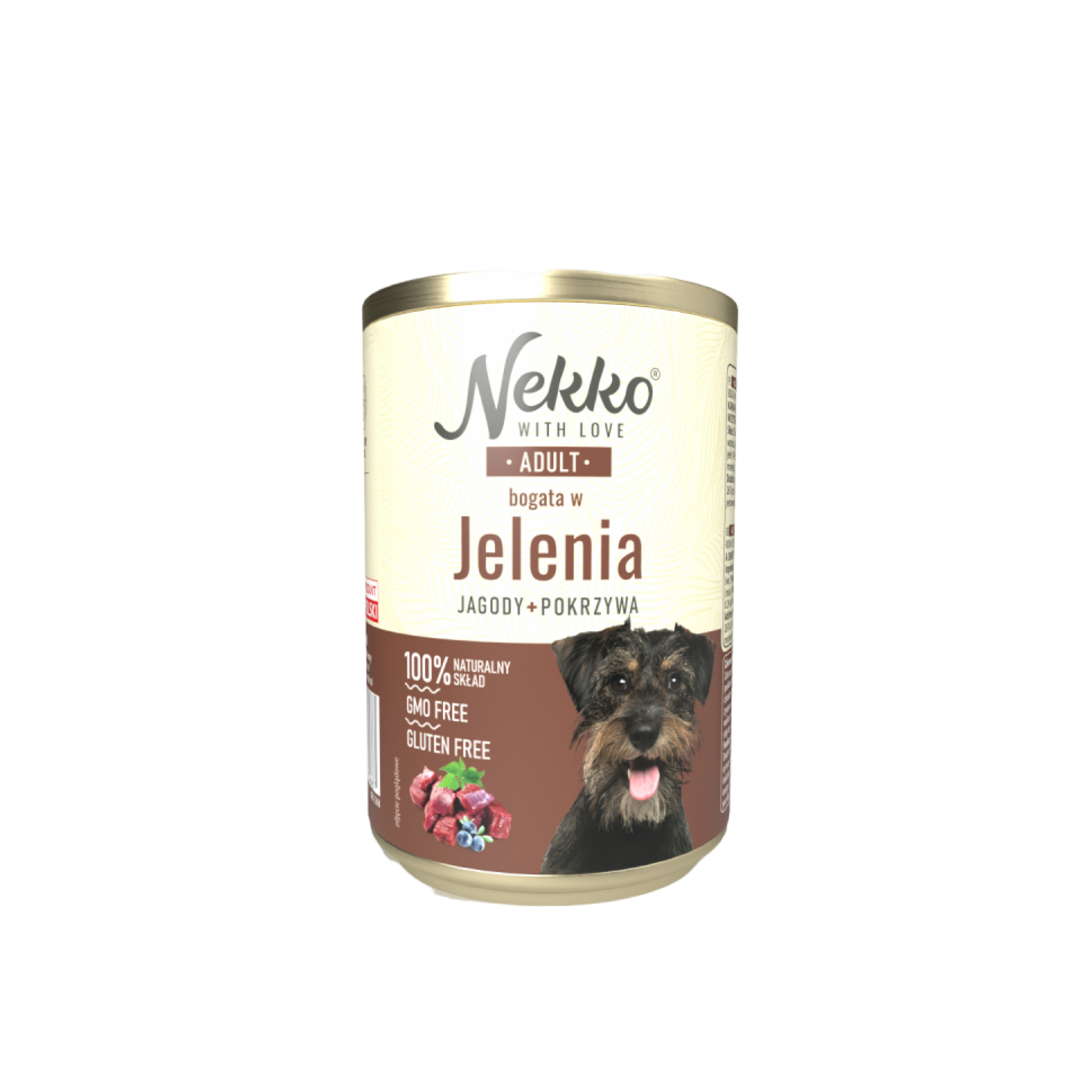 NEKKO Adult Jeleń, jagody, pokrzywa 400g