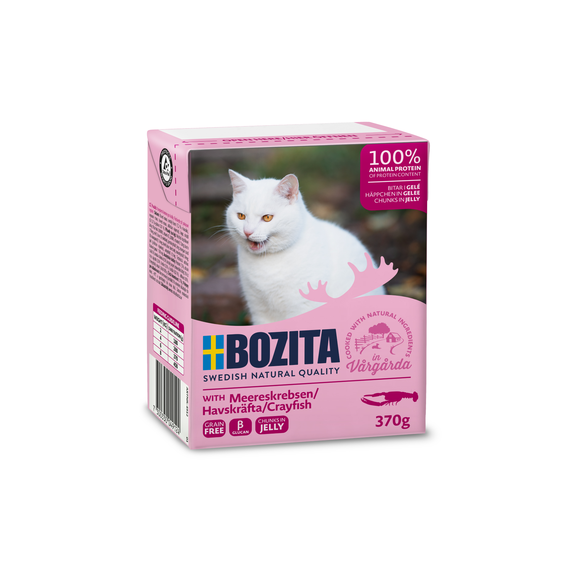 BOZITA Mięsne kawałeczki w galaretce z rakiem dla kota Tetra Recart 370g 