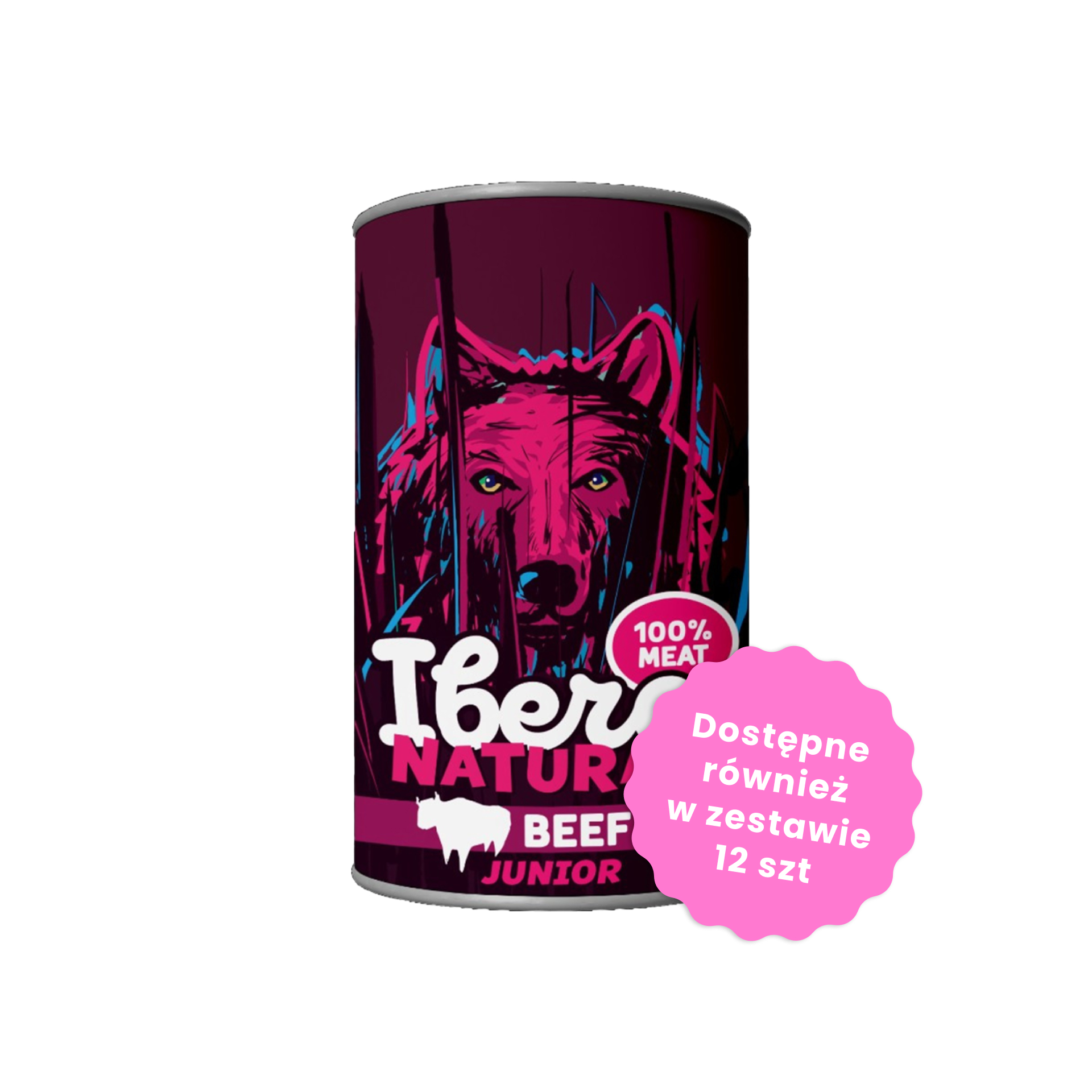Ibero Natural Konz. Junior Beef monoproteinowa mokra karma dla szczeniąt z wołowiną 1200g