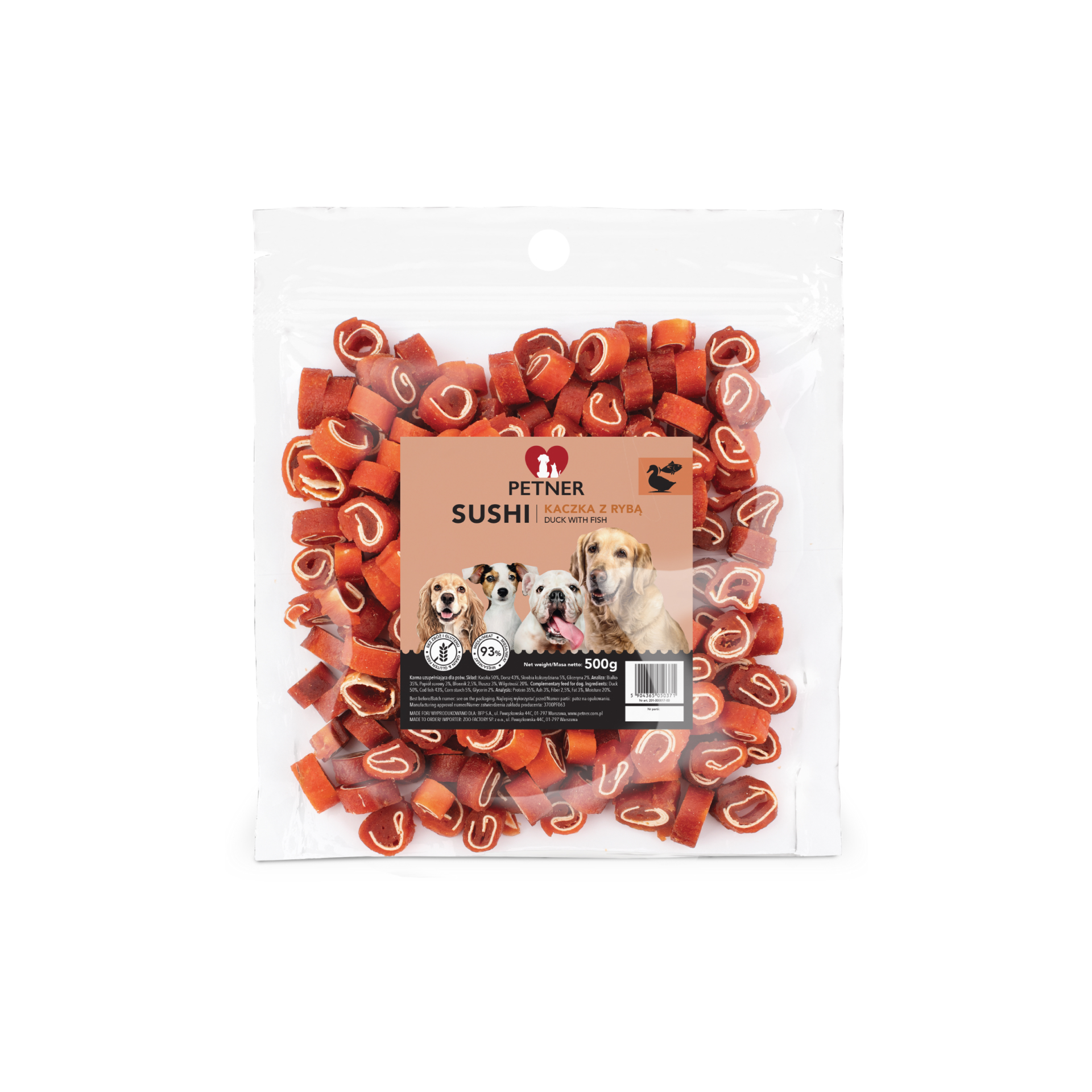 Petner sushi kaczka z rybą 500g