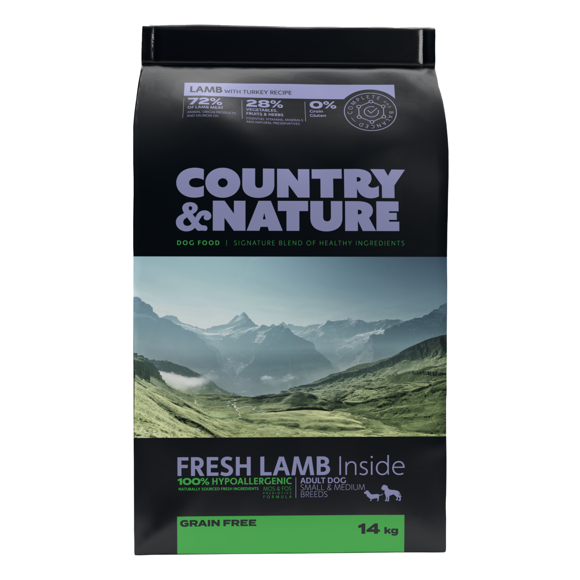 COUNTRY&NATURE Lamb with Turkey Recipe. Karma dla psów ras małych i średnich - jagnięcina z indykiem 14kg