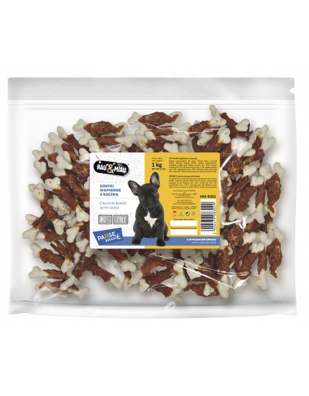 Hau&Miau kostki wapienne z mięsem kaczki przysmak dla psa 1kg