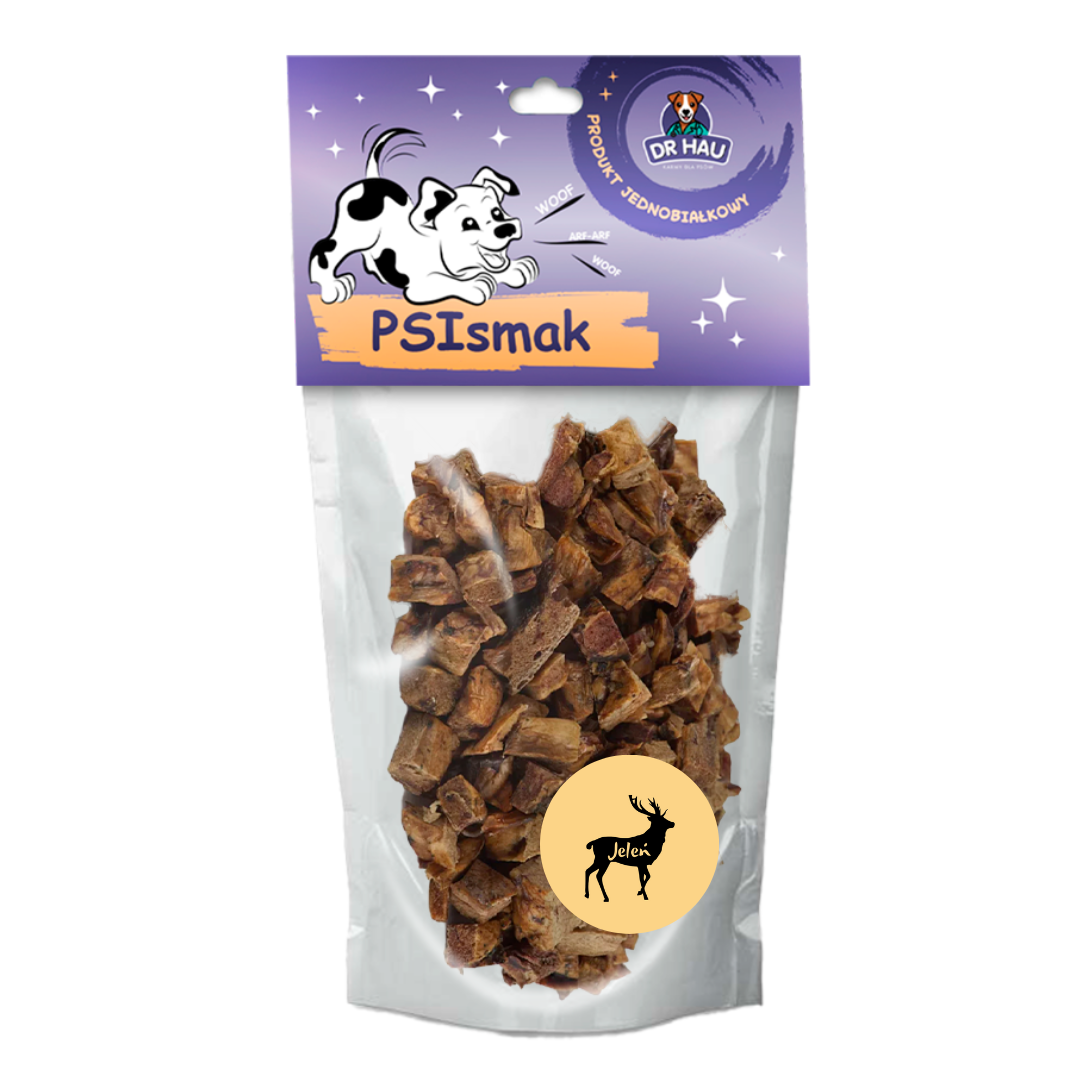 DR HAU Psismak Mini kostka mięsna z Jelenia przysmak dla psa 80g 