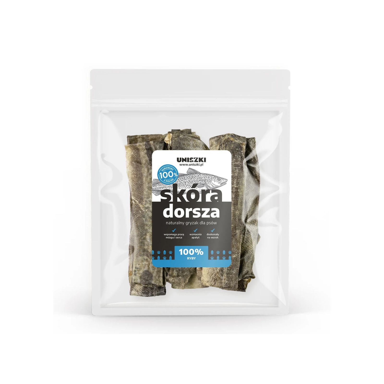 Uniszki Skóra dorsza przysmak dla psa 100g