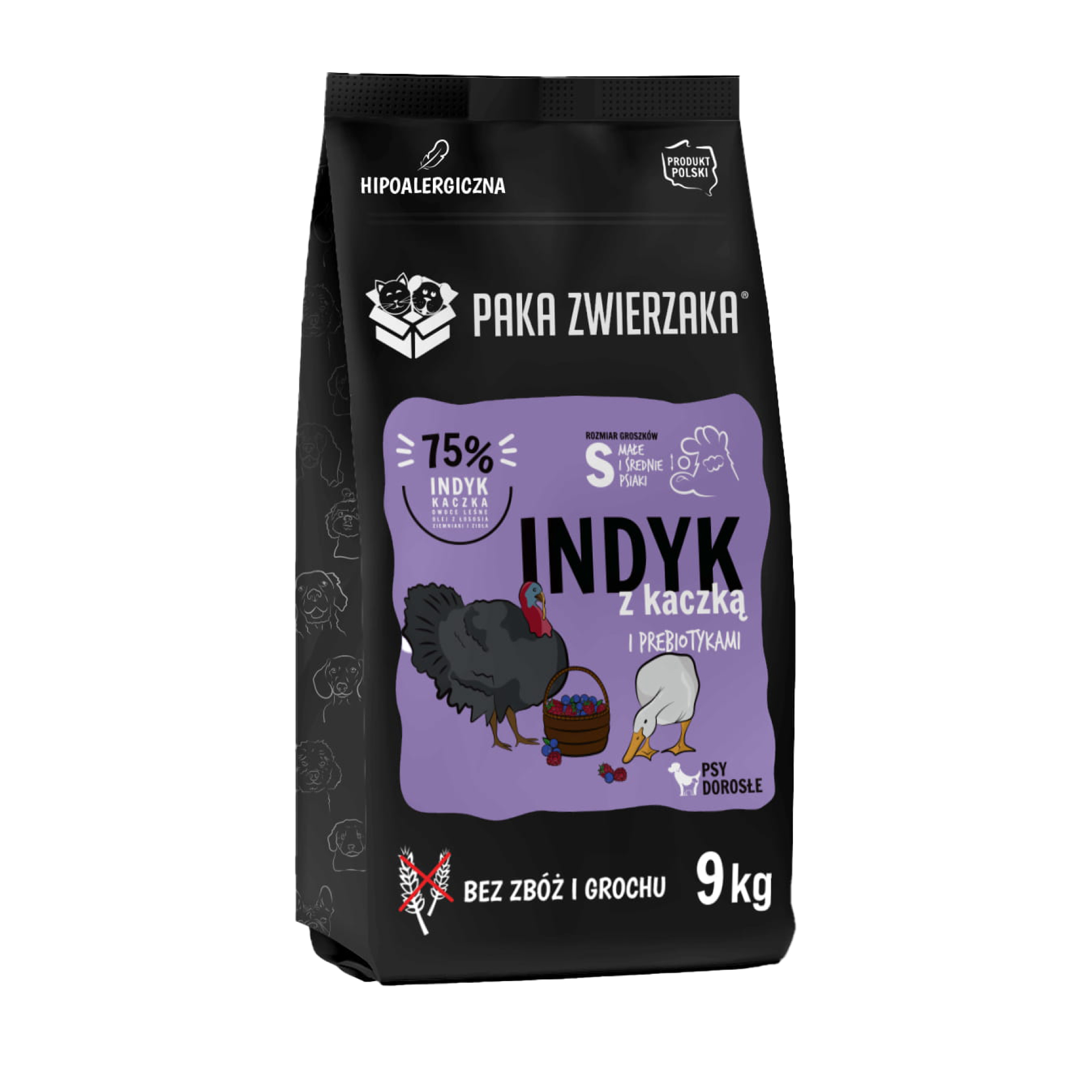 PAKA ZWIERZAKA sucha karma Seven’th Heaven Indyk z Kaczką Mini - dla małych ras 9kg