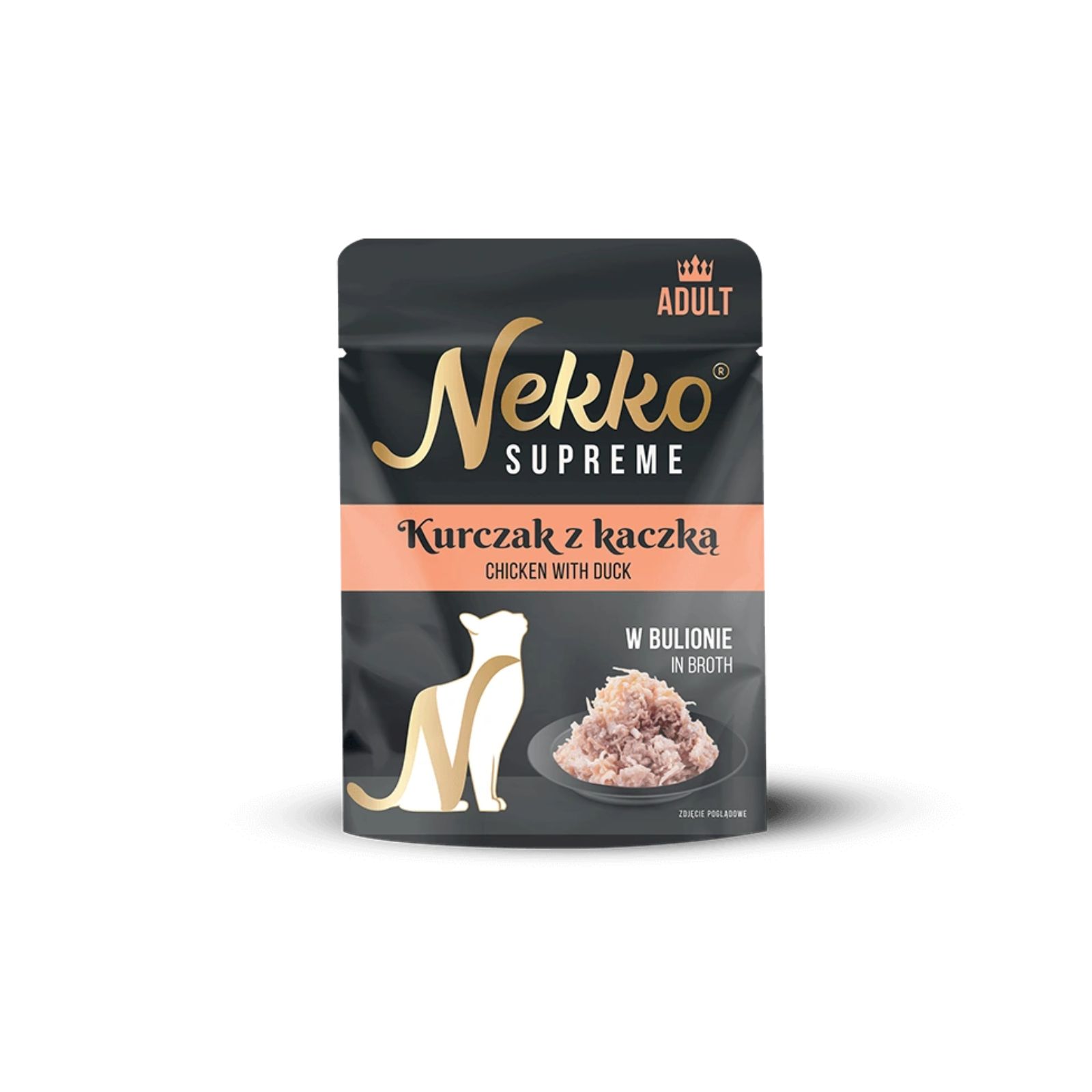 NEKKO SUPREME Adult Kurczak z kaczką w bulionie karma mokra dla kota 70g