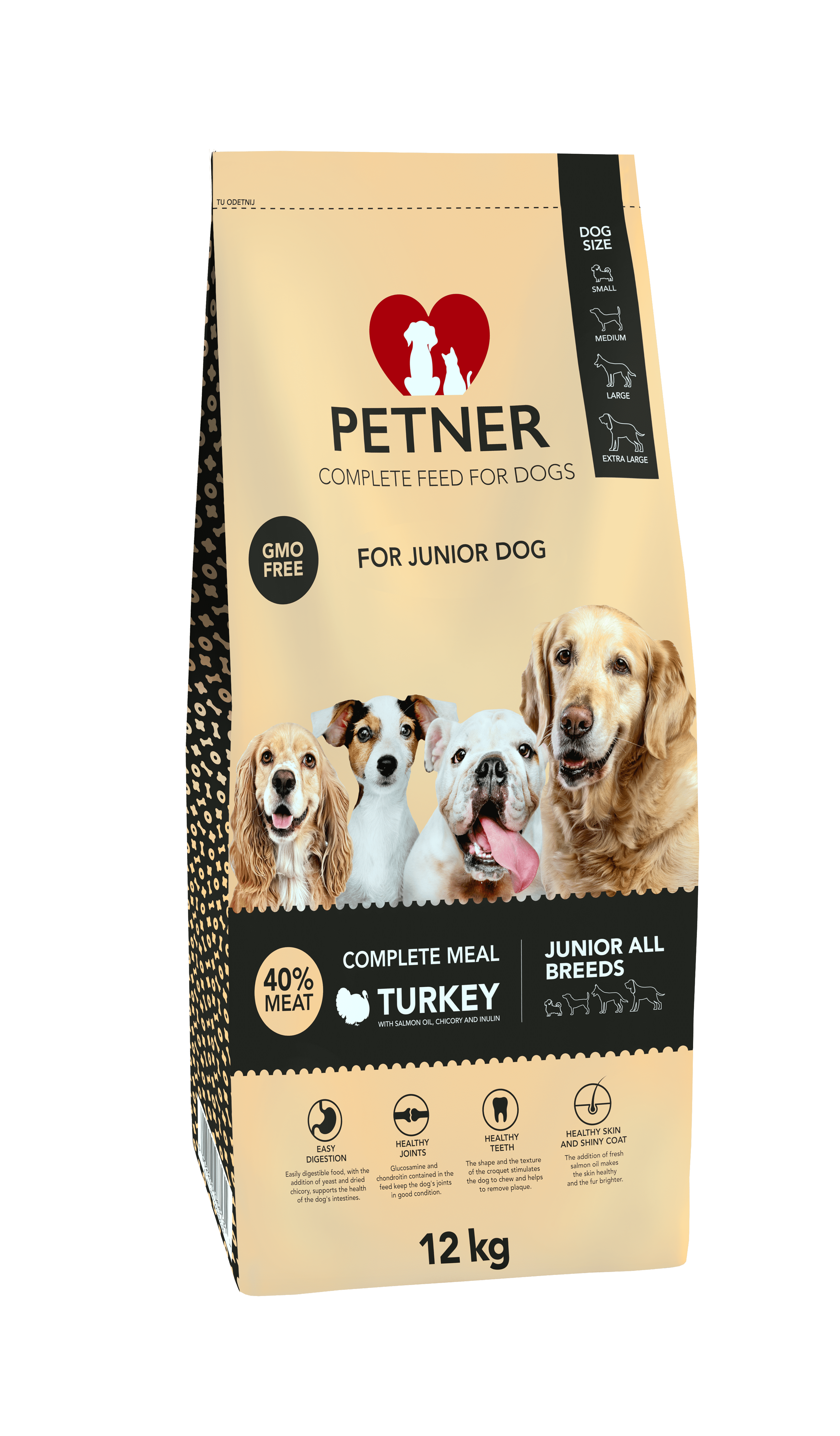 Petner Junior all breeds with turkey 12kg - 12 kg