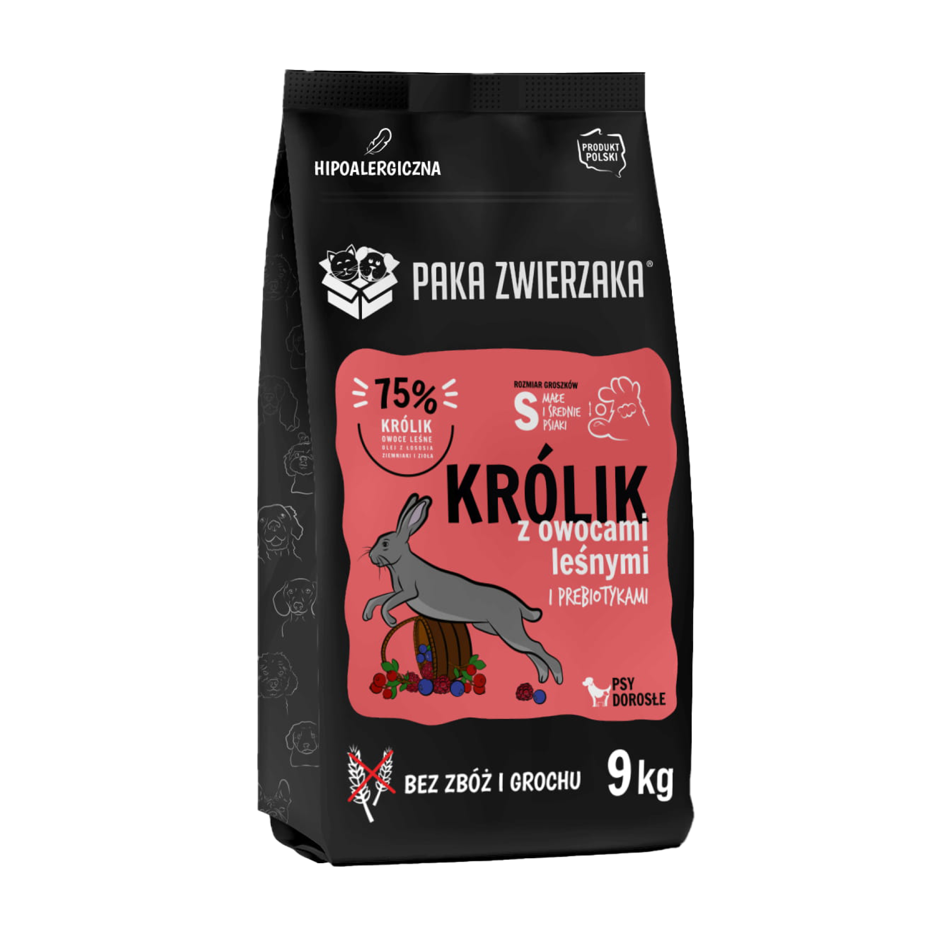 PAKA ZWIERZAKA sucha karma Seven’th Heaven Królik i owoce leśne dla małych ras 9kg