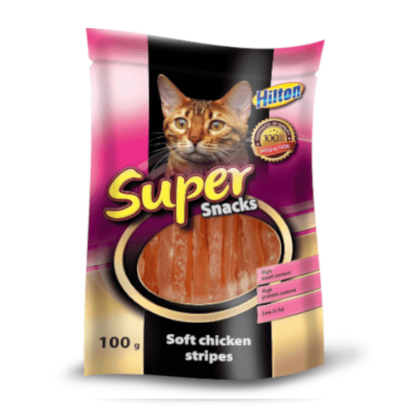 Hilton miękkie paski z kurczaka 100g przysmak dla kota