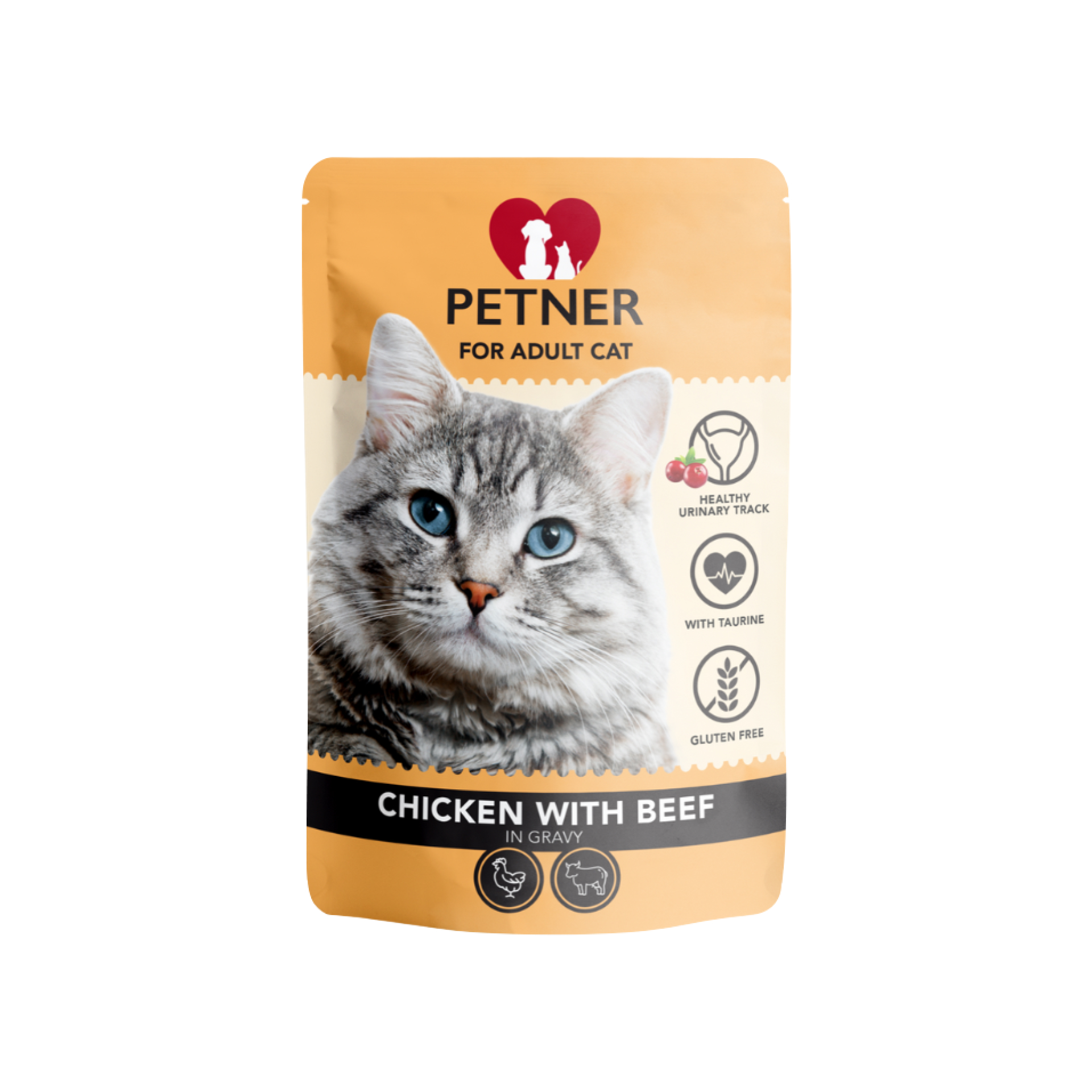 Petner Adult Cat chicken with beef 85g