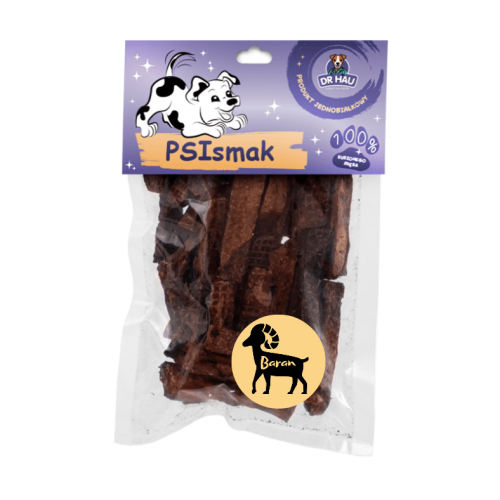 DR HAU Psismak paski mięsne 100% baraniny przysmak dla psa 100g