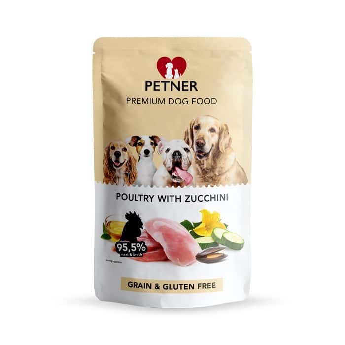 Petner Premium Dog Food poultry with zucchni 500g drób z cukinią