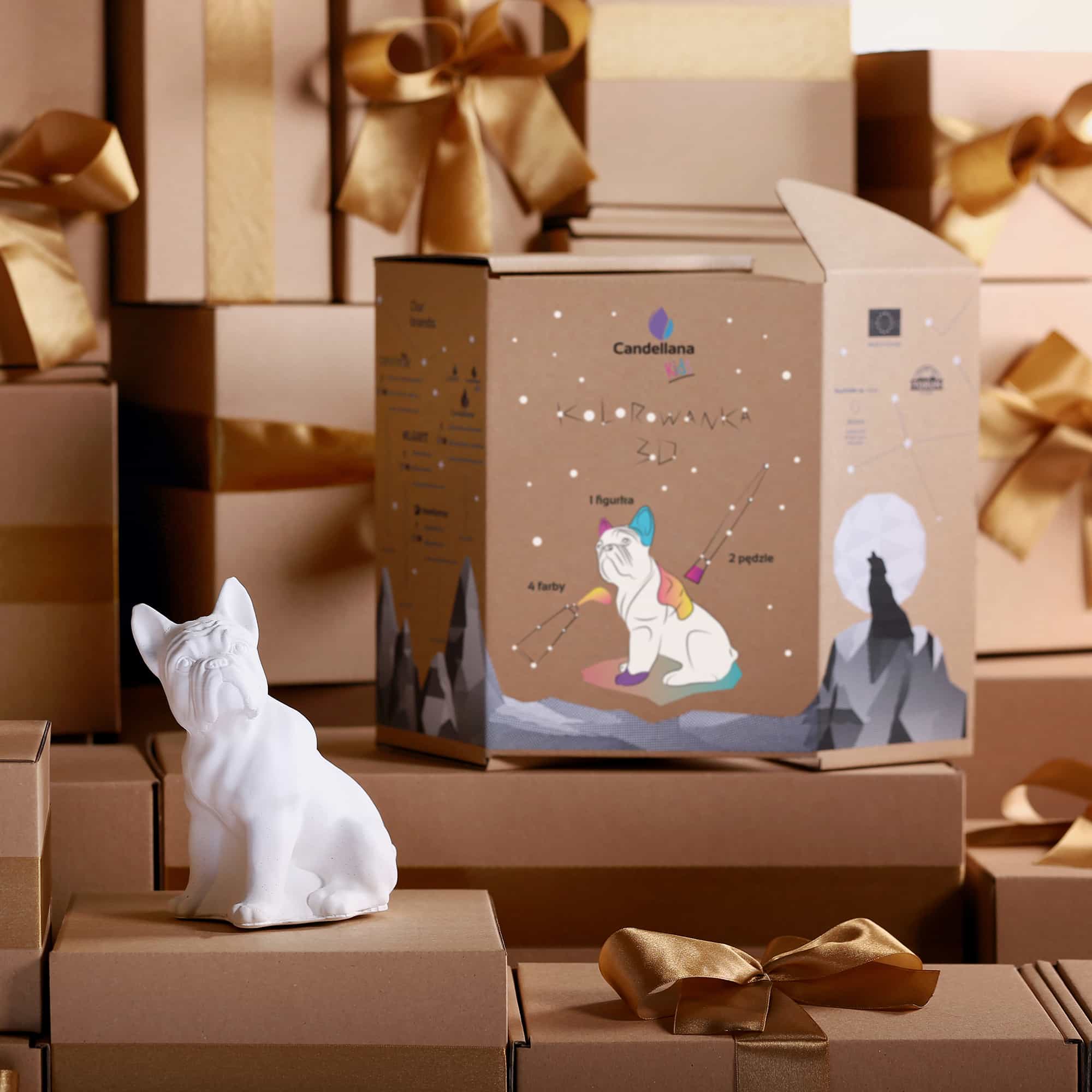 Candellana Kids Kolorowanka gipsowa 3D Bulldog Classic