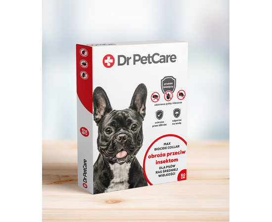 DrPetCare MAX Biocide Collar Obroża na pchły i insekty dla psa rasy średniej 60 cm