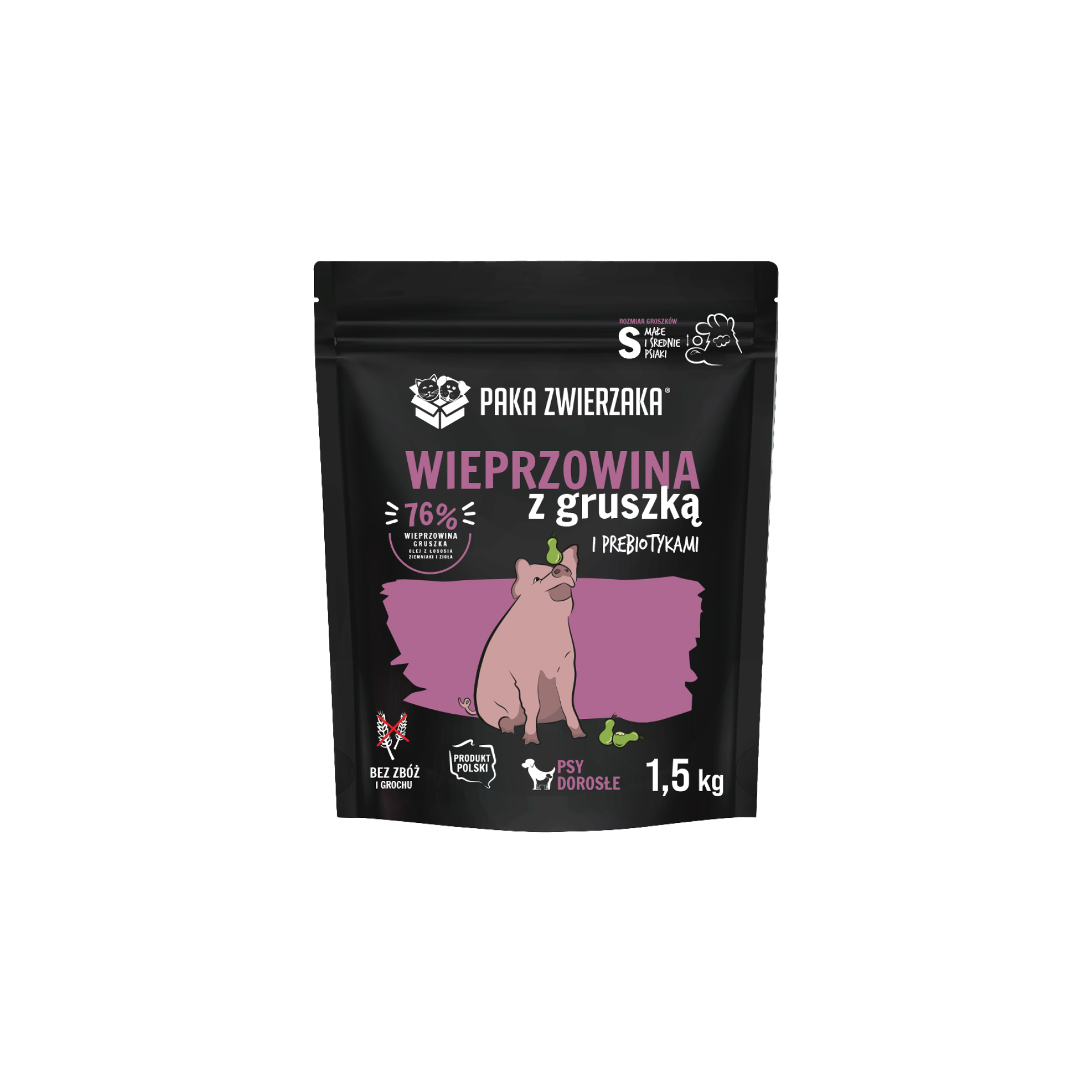 PAKA ZWIERZAKA sucha karma Seven’th Heaven Wieprzowina z gruszką 1,5kg