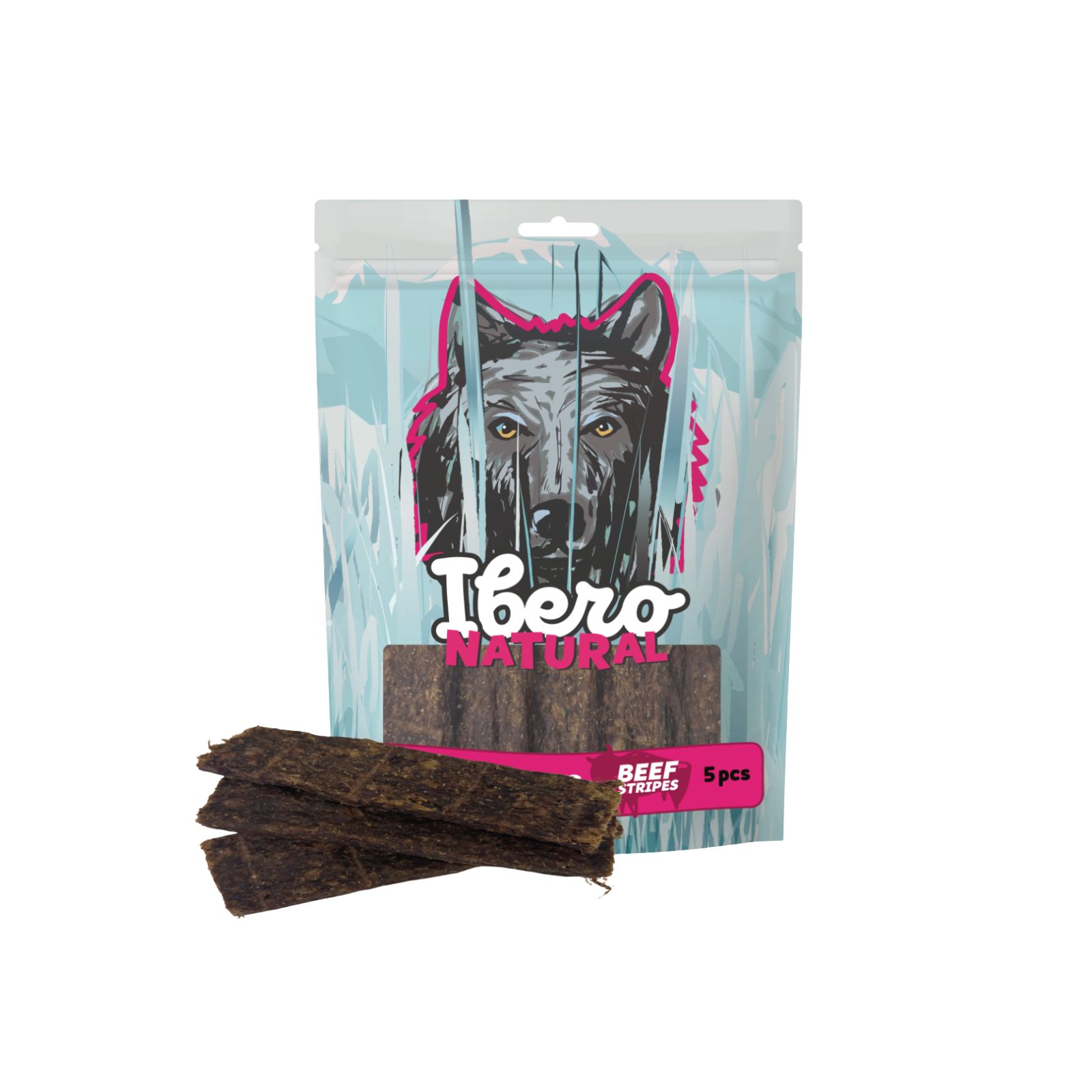 Ibero Cold Meat Snack Beef Stripes Paski z wołowiny przysmak dla psa 5szt 