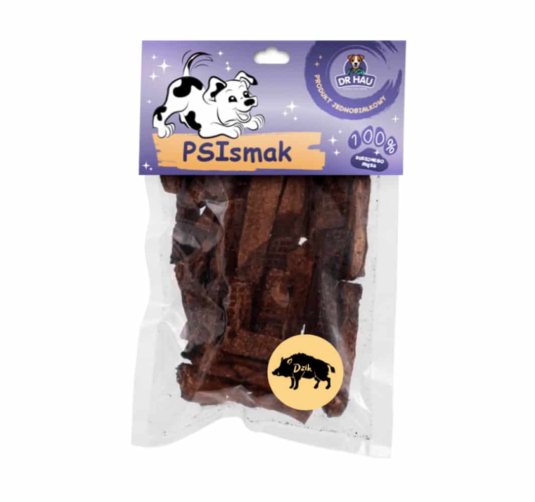 DR HAU Psismak paski mięsne 100% dzika przysmak dla psa 100g