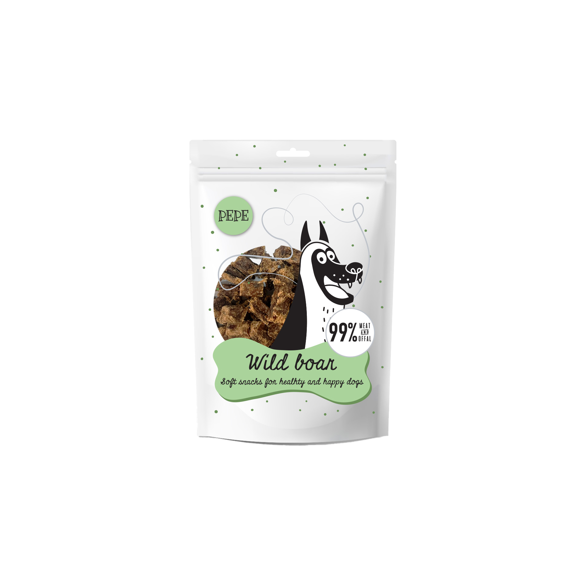 PAKA ZWIERZAKA PEPE mini chunkies Wild Boar (dzik) 70g