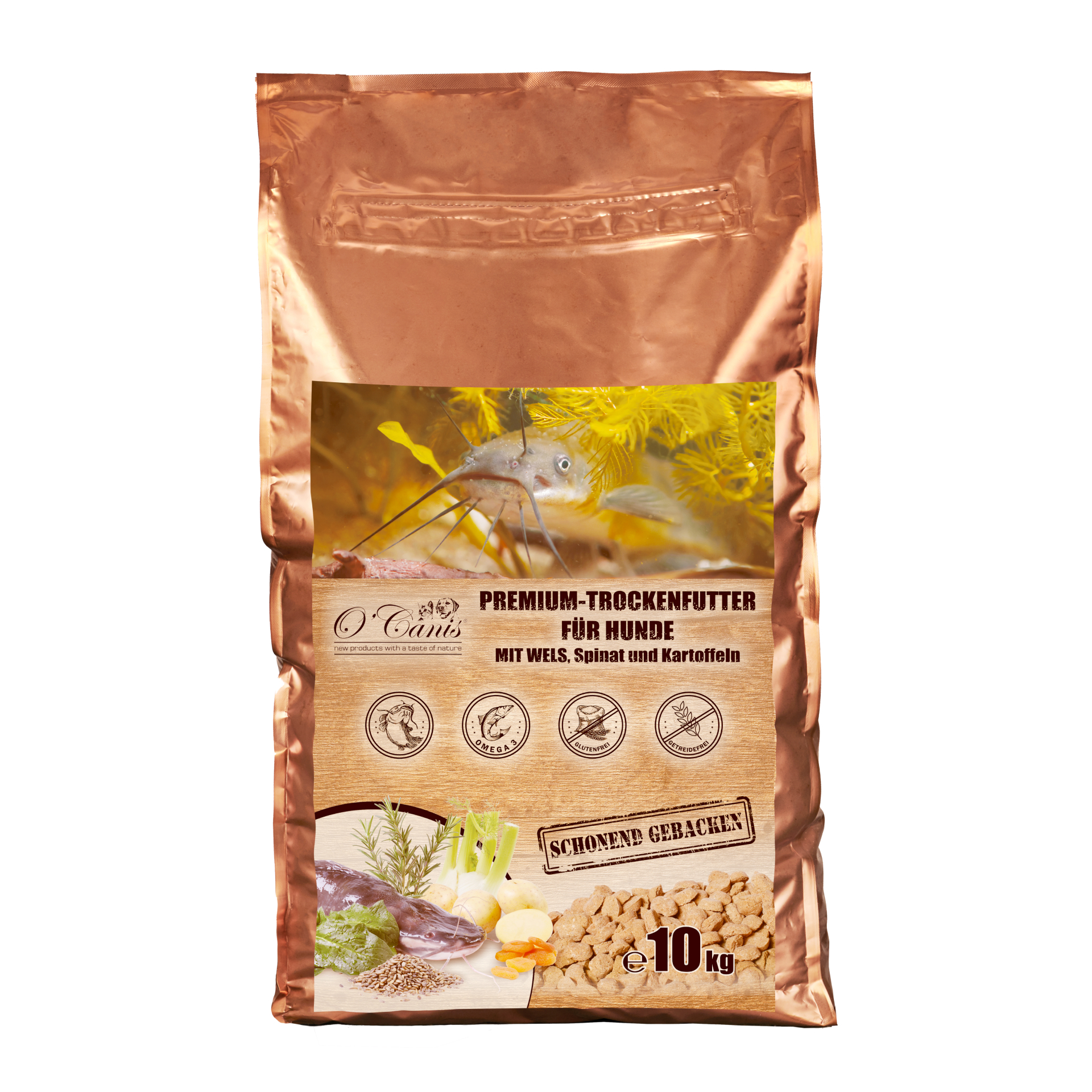 O'Canis karma pieczona z sumem, szpinakiem i ziemniakami 10kg 