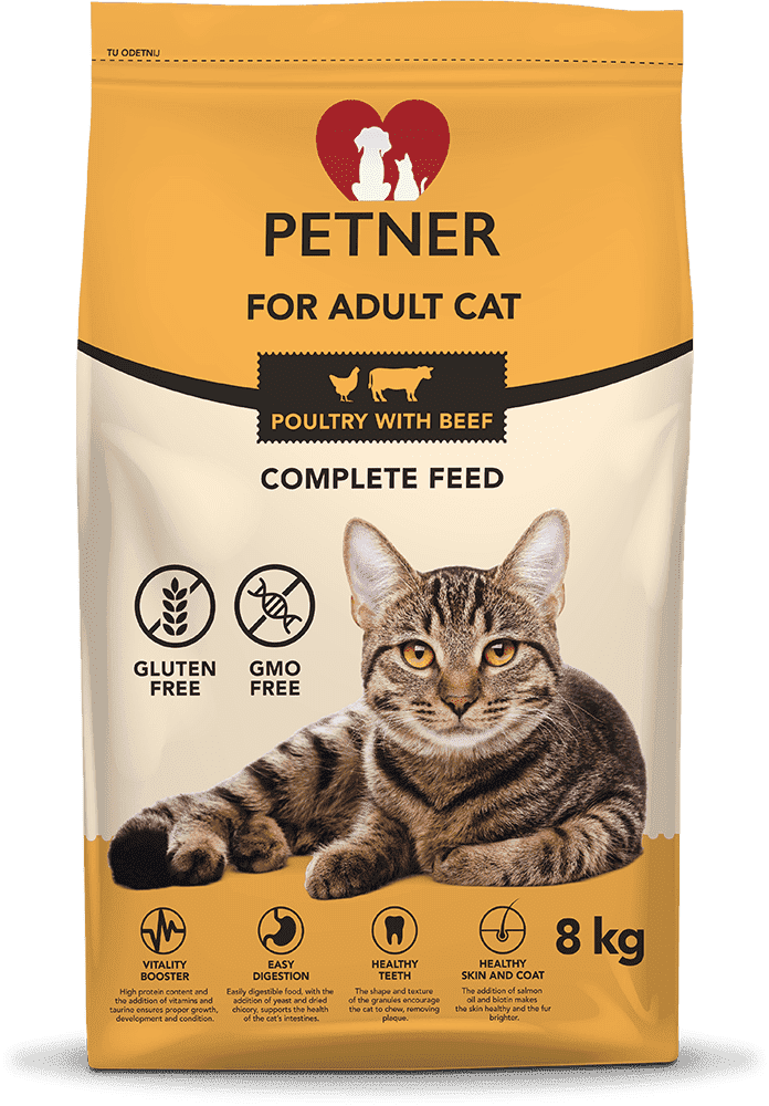 Petner adult cat chicken with beef 8kg
