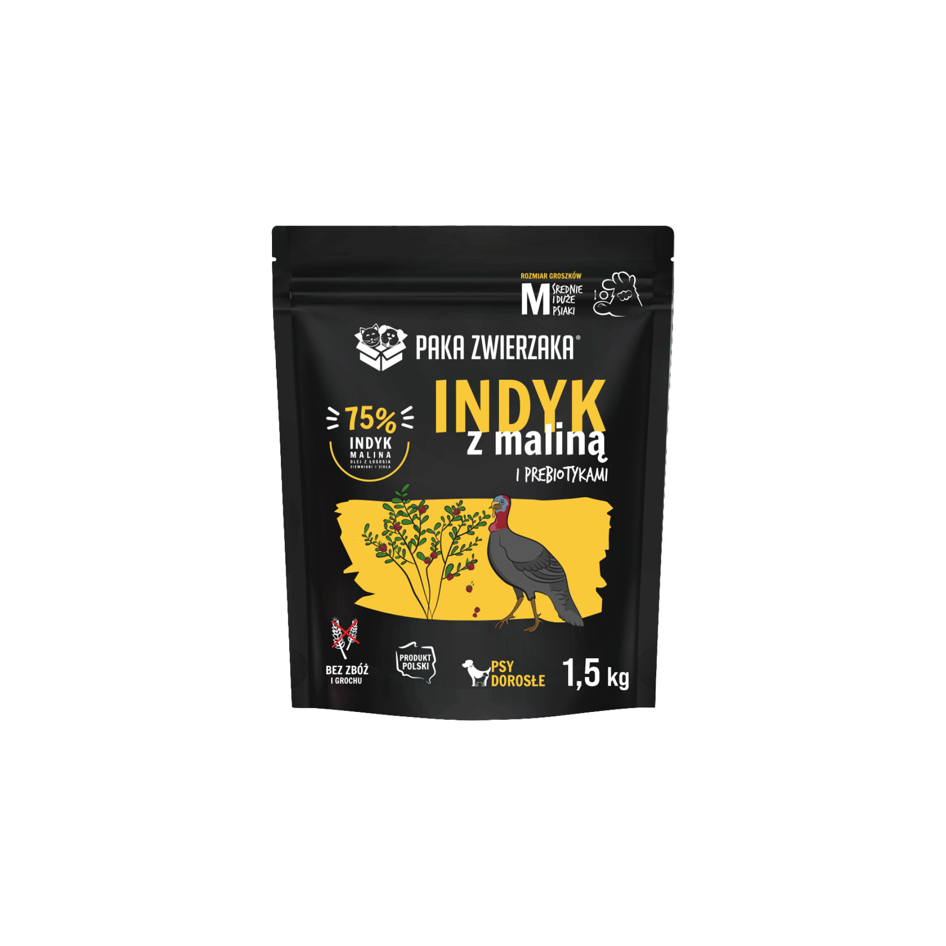 PAKA ZWIERZAKA sucha karma Seven’th Heaven Turkey & Raspberry  (Indyk i malina) 1,5 kg