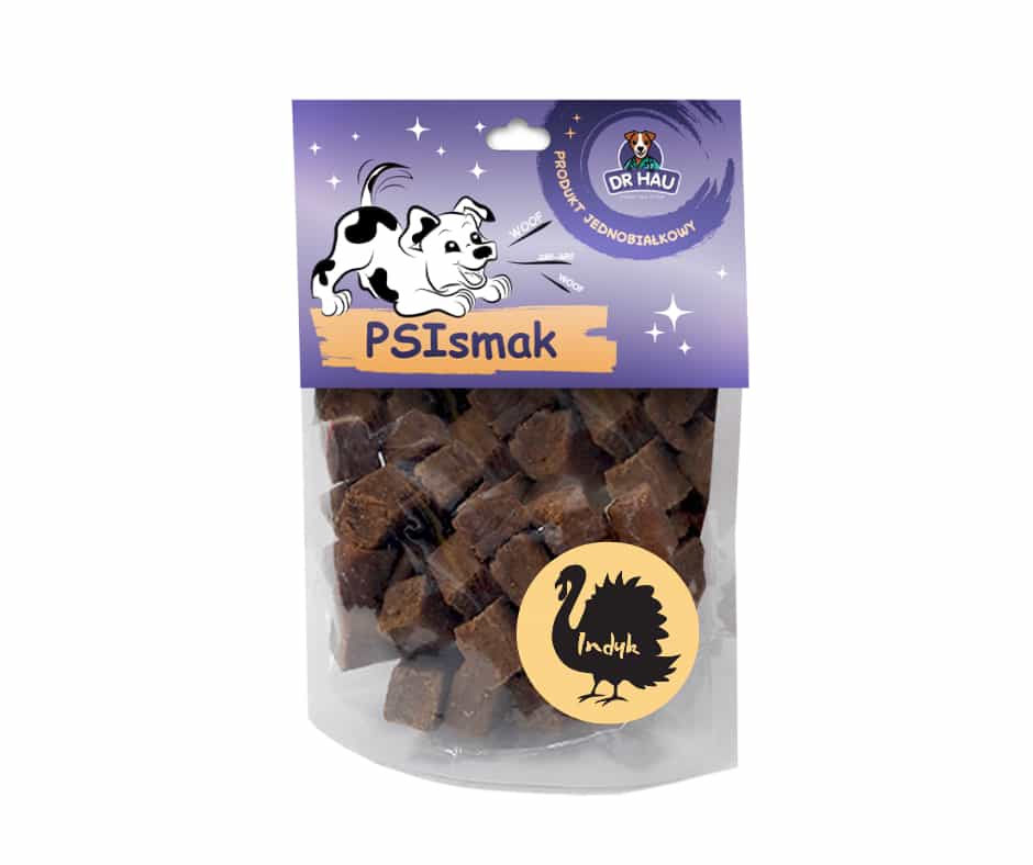 DR HAU Psismak kostki mięsne z indyka przysmak dla psa 100g