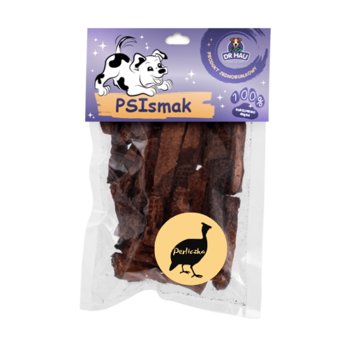 DR HAU Psismak paski mięsne 100% perliczki przysmak dla psa 100g