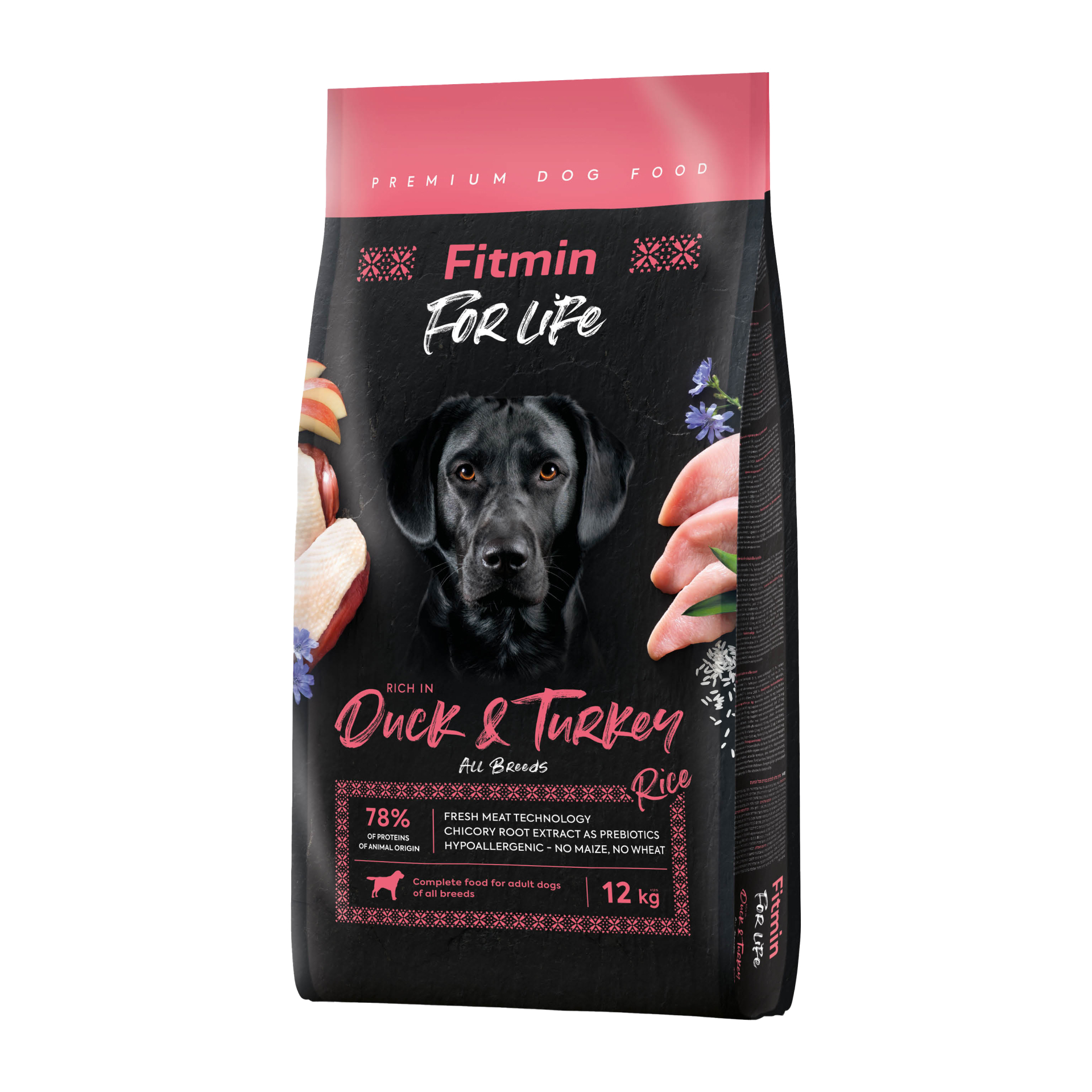 Fitmin Dog For Life Duck & Turkey karma sucha z kaczką i indykiem dla dorosłych psów12kg