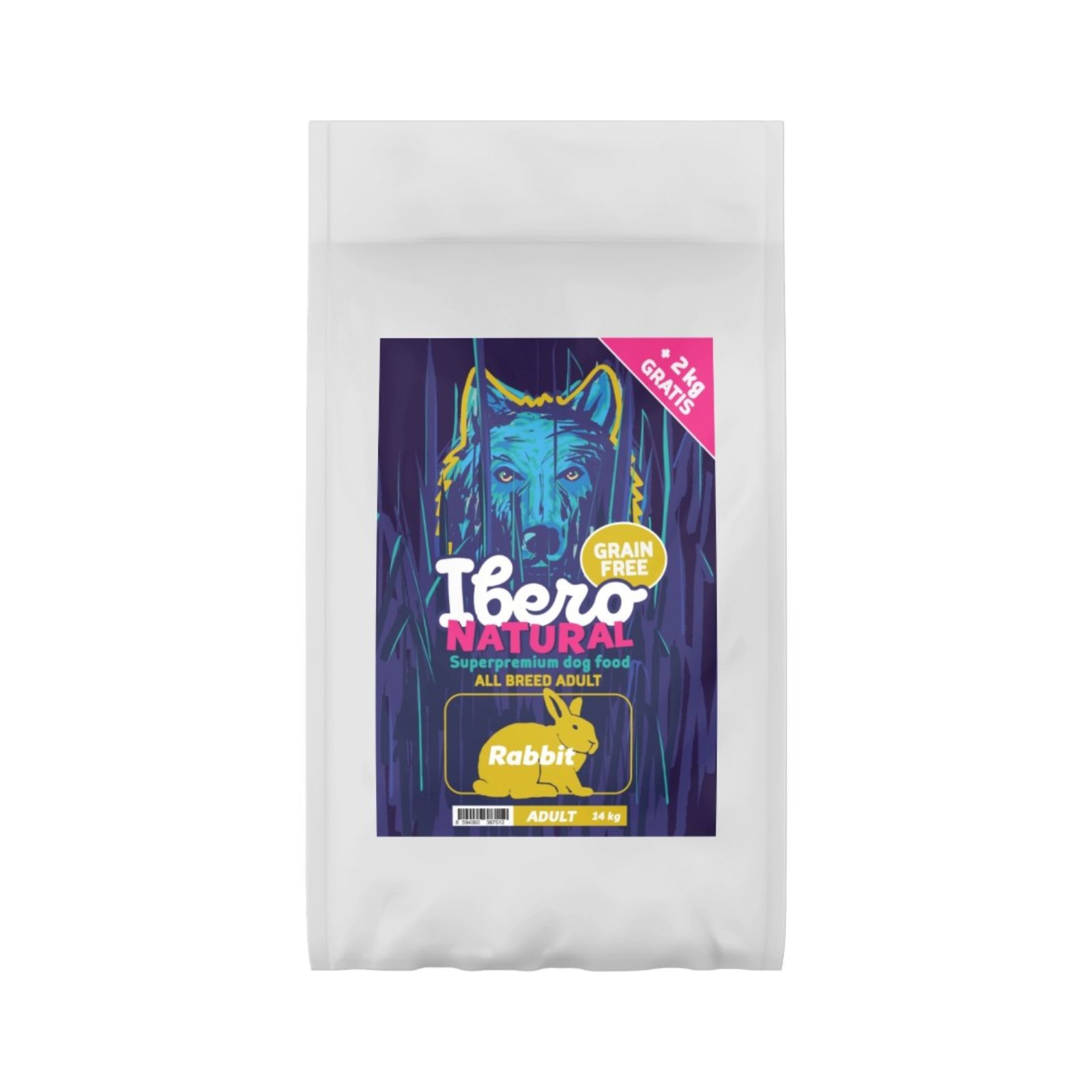 Ibero Natural Królik bezzbożowa karma dla psów 12+2kg Gratis