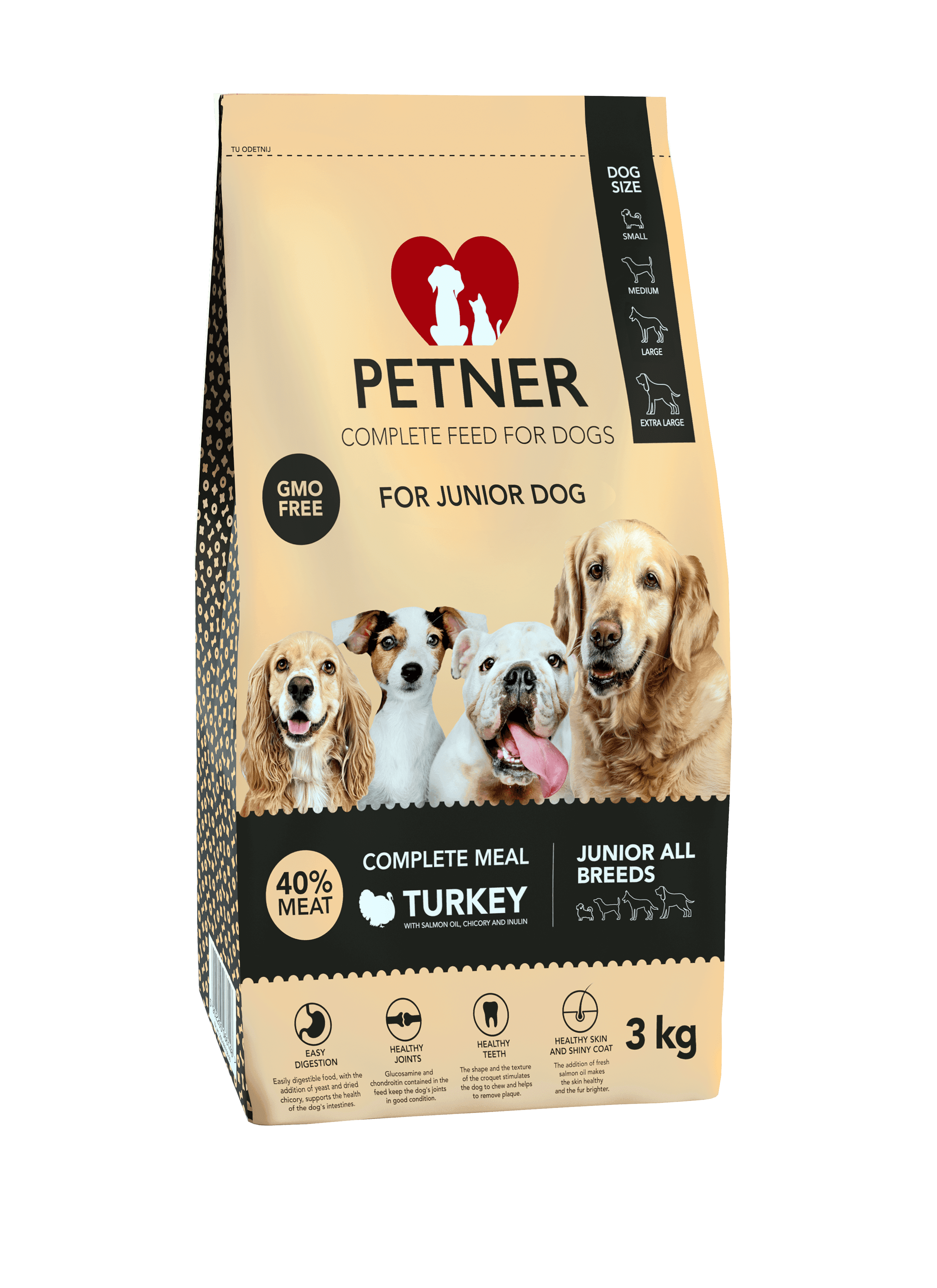 Petner Junior all breeds with turkey 3kg