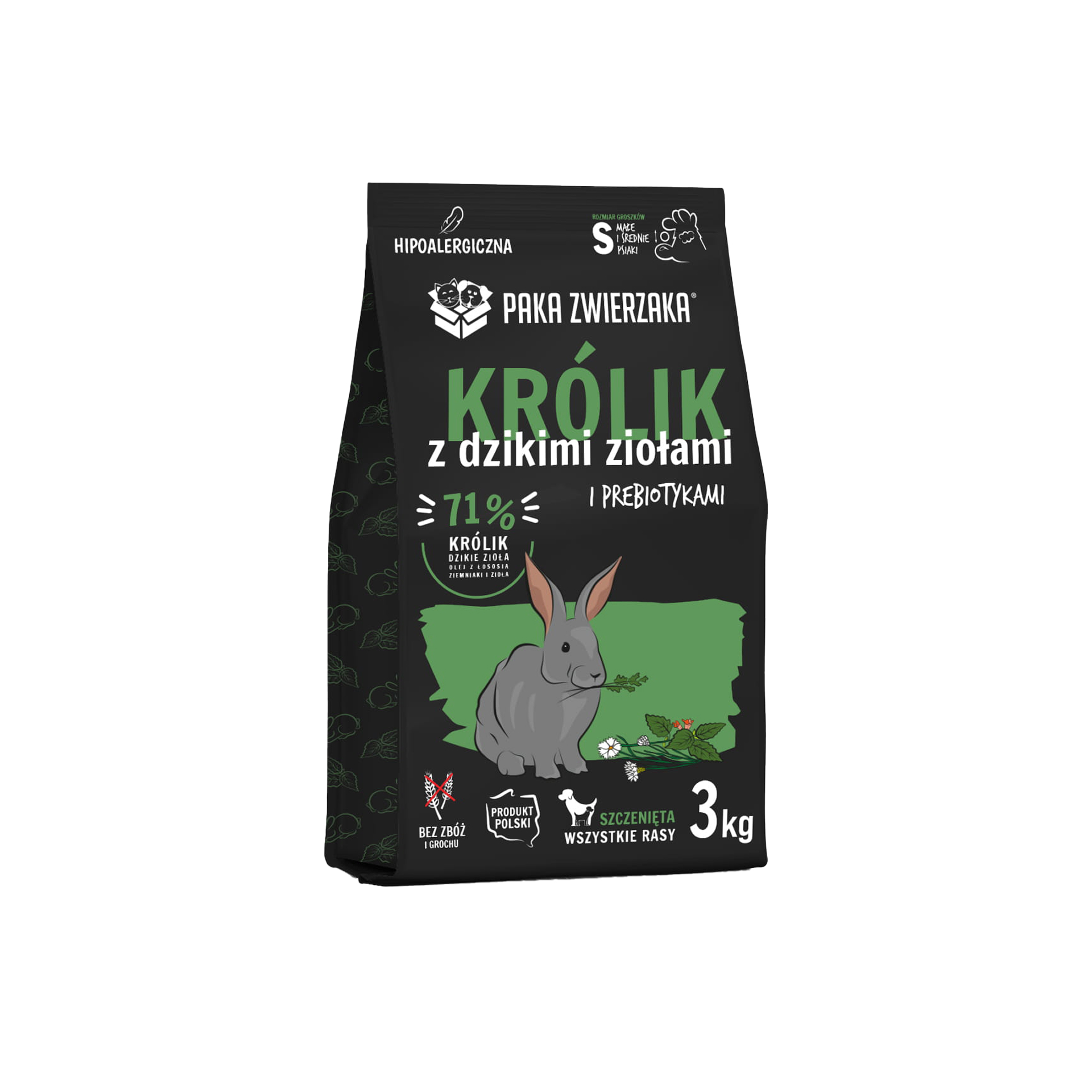 PAKA ZWIERZAKA sucha karma Seven’th Heaven PUPPY Królik z dzikimi ziołami 3kg