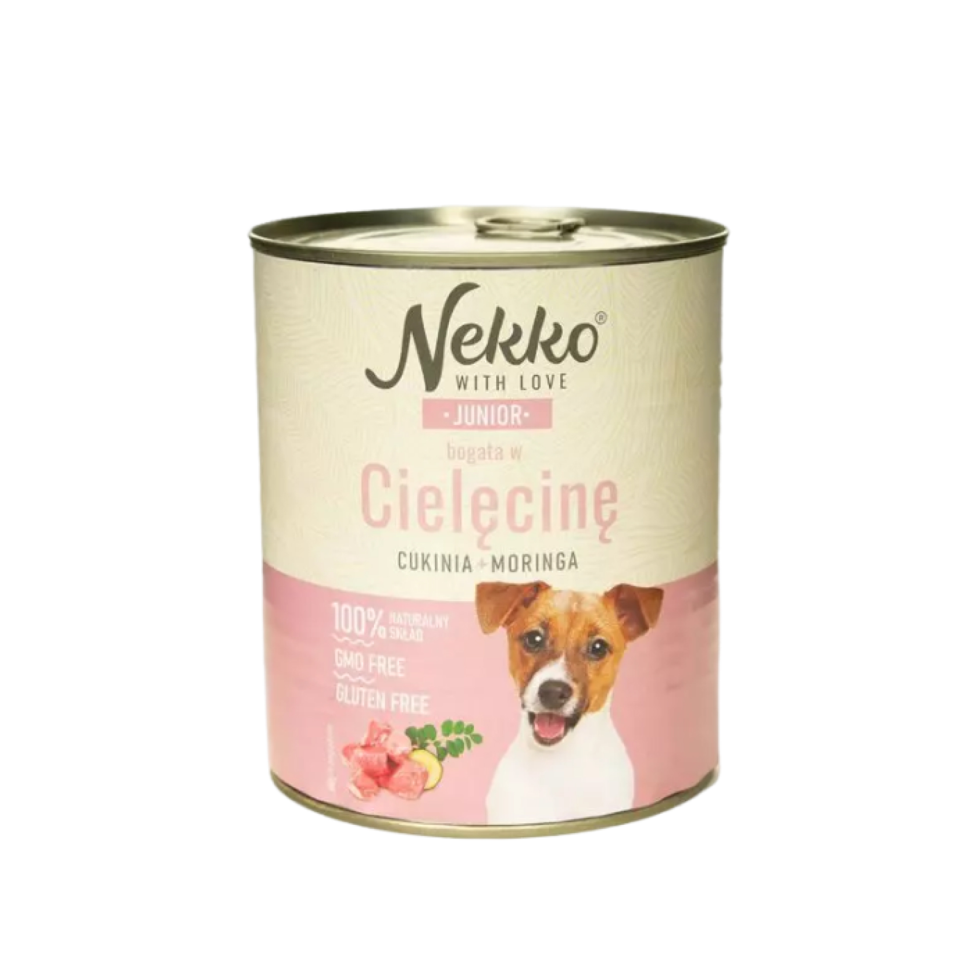 NEKKO Junior Cielęcina, cukinia, moringa puszka 800g