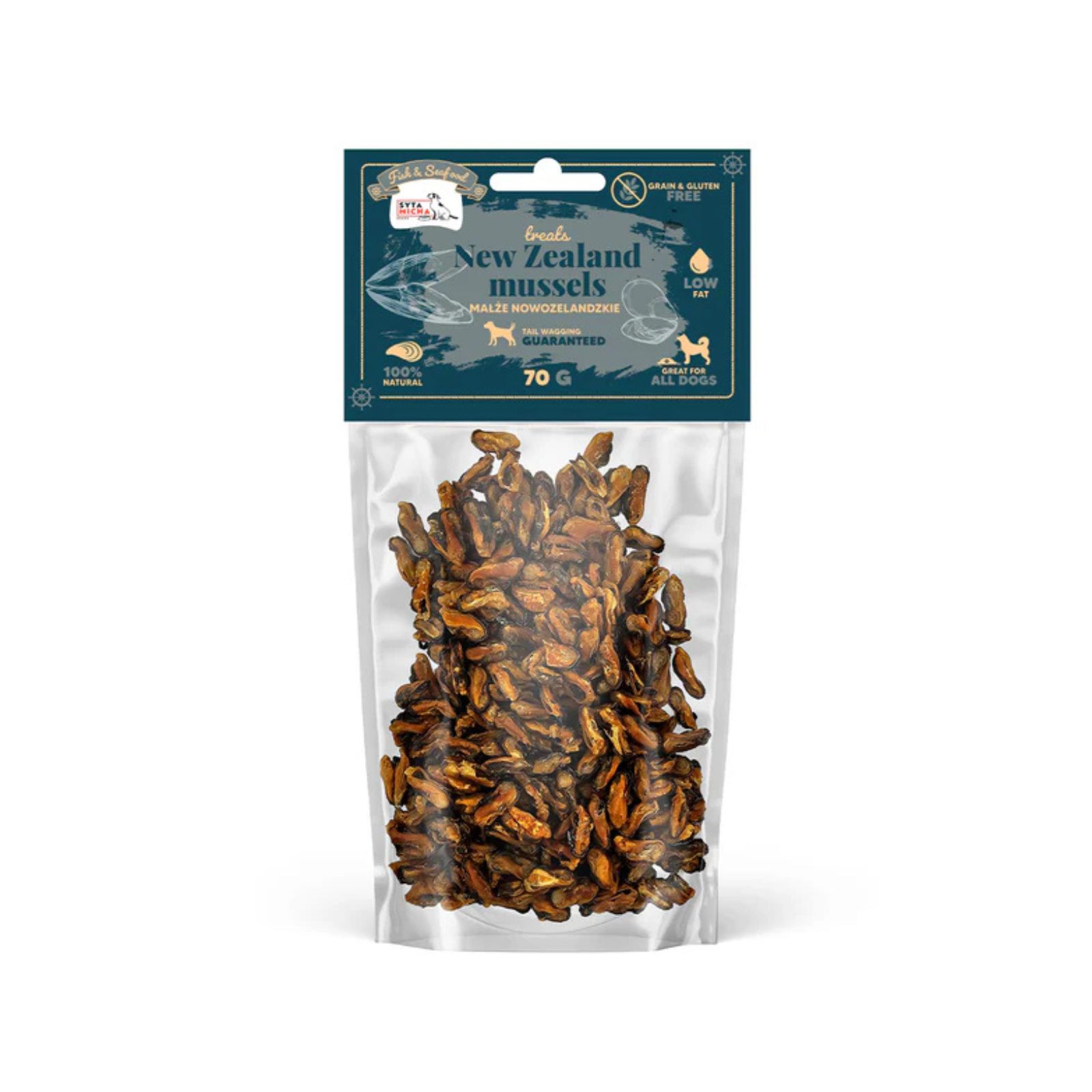 Syta Micha Fish & Seafood 100% małży nowozelandzkich przysmak dla psa 70g