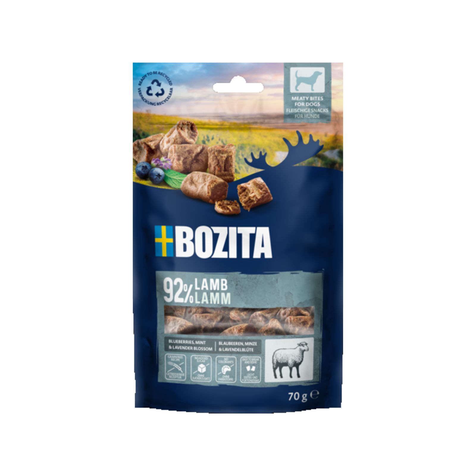BOZITA Meaty Bites Dog Snacks przysmak dla psa z jagnięciną 70g