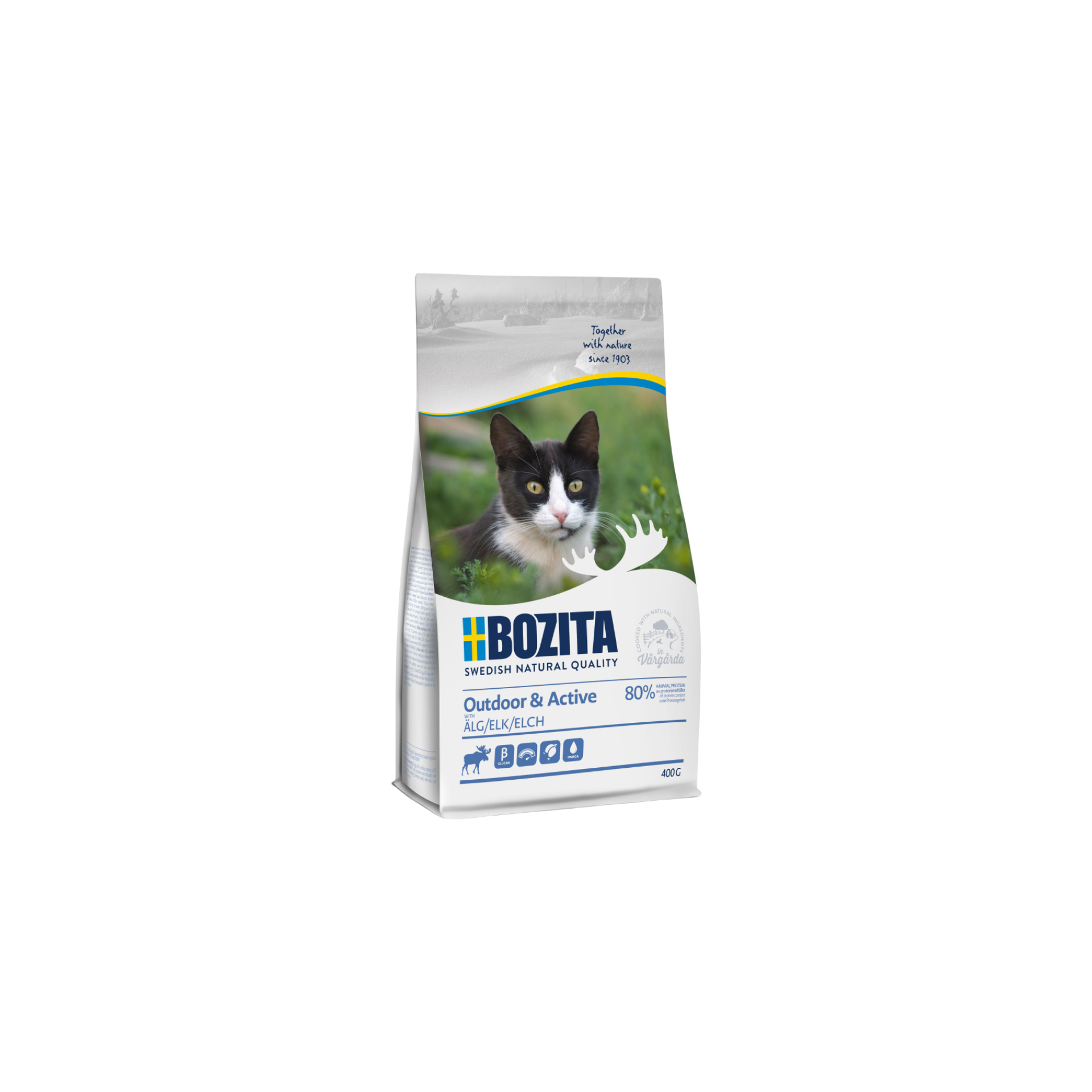 Bozita Cat Outdoor & Active z Łosiem 400g