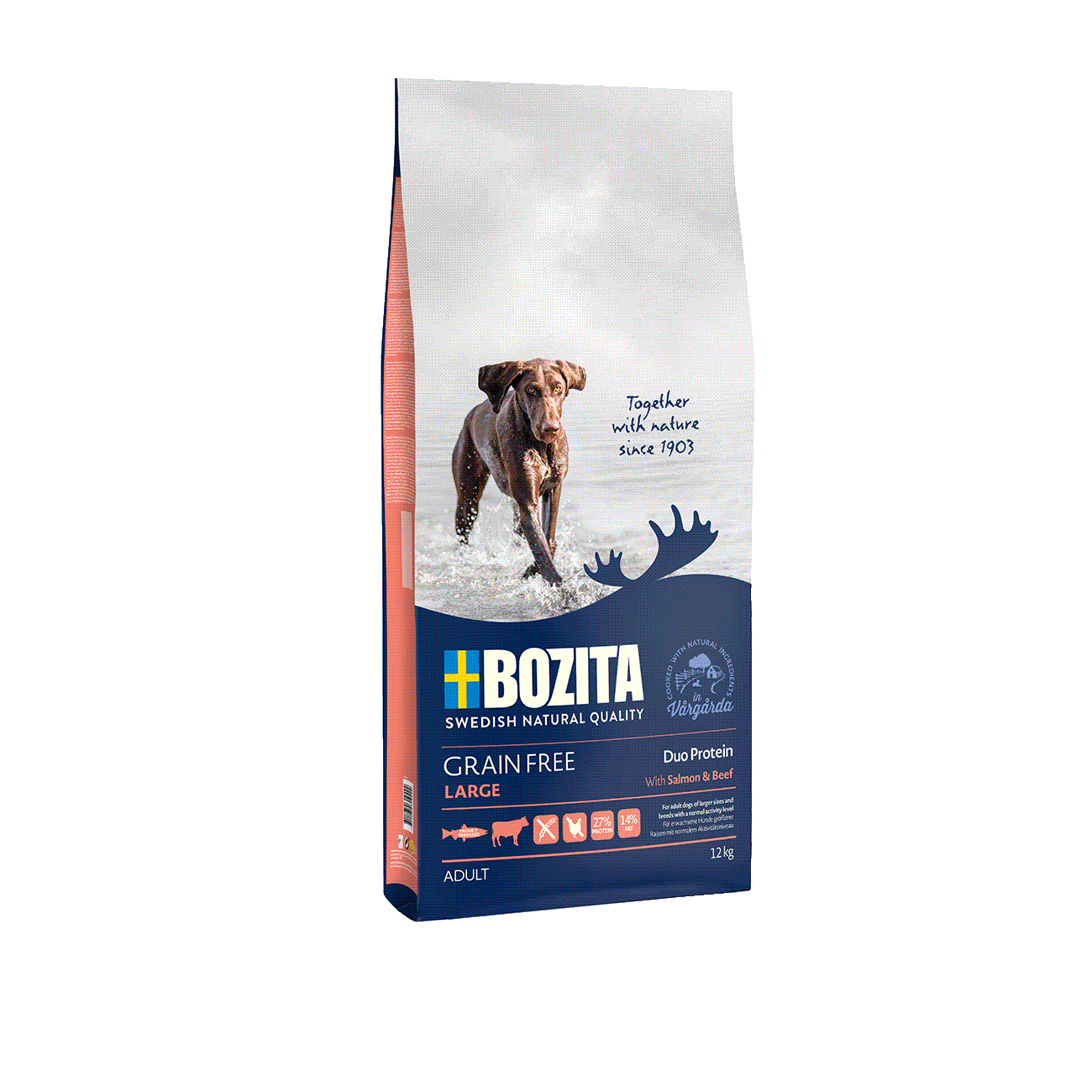 Bozita Dog Grain Free Adult Large Łosoś z wołowiną 12kg