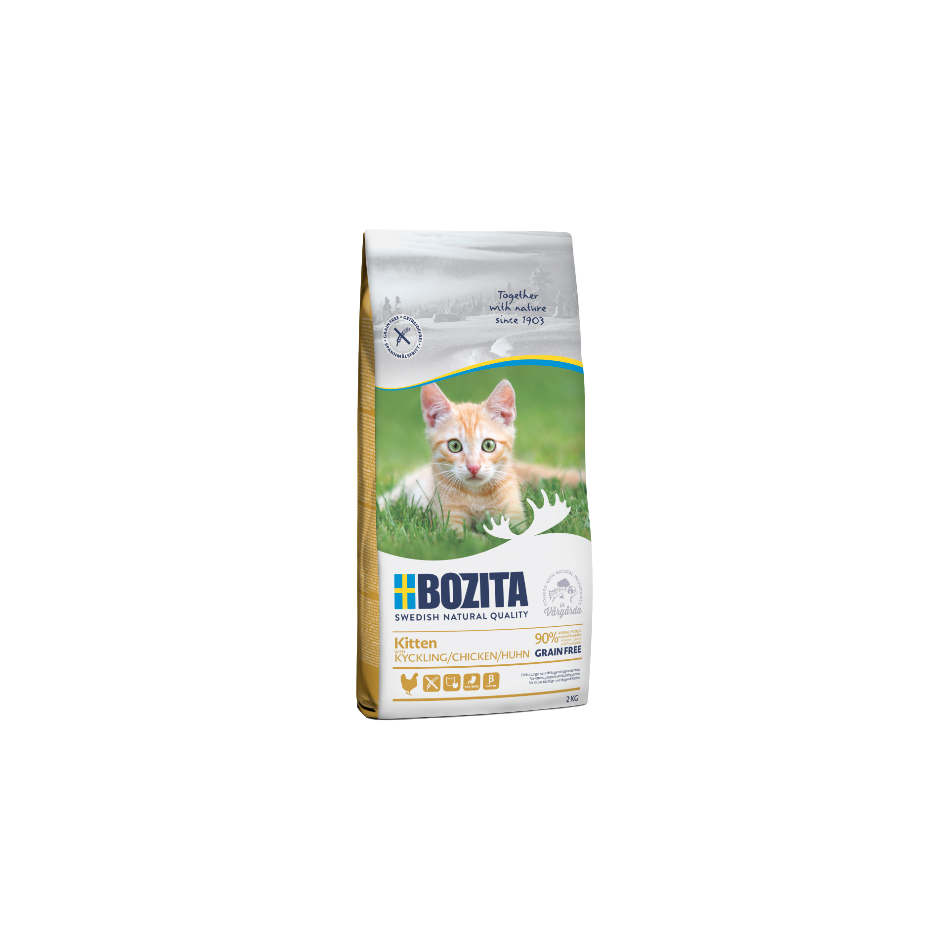 BOZITA Kitten Grain Free Chicken karma dla kociąt 2 kg