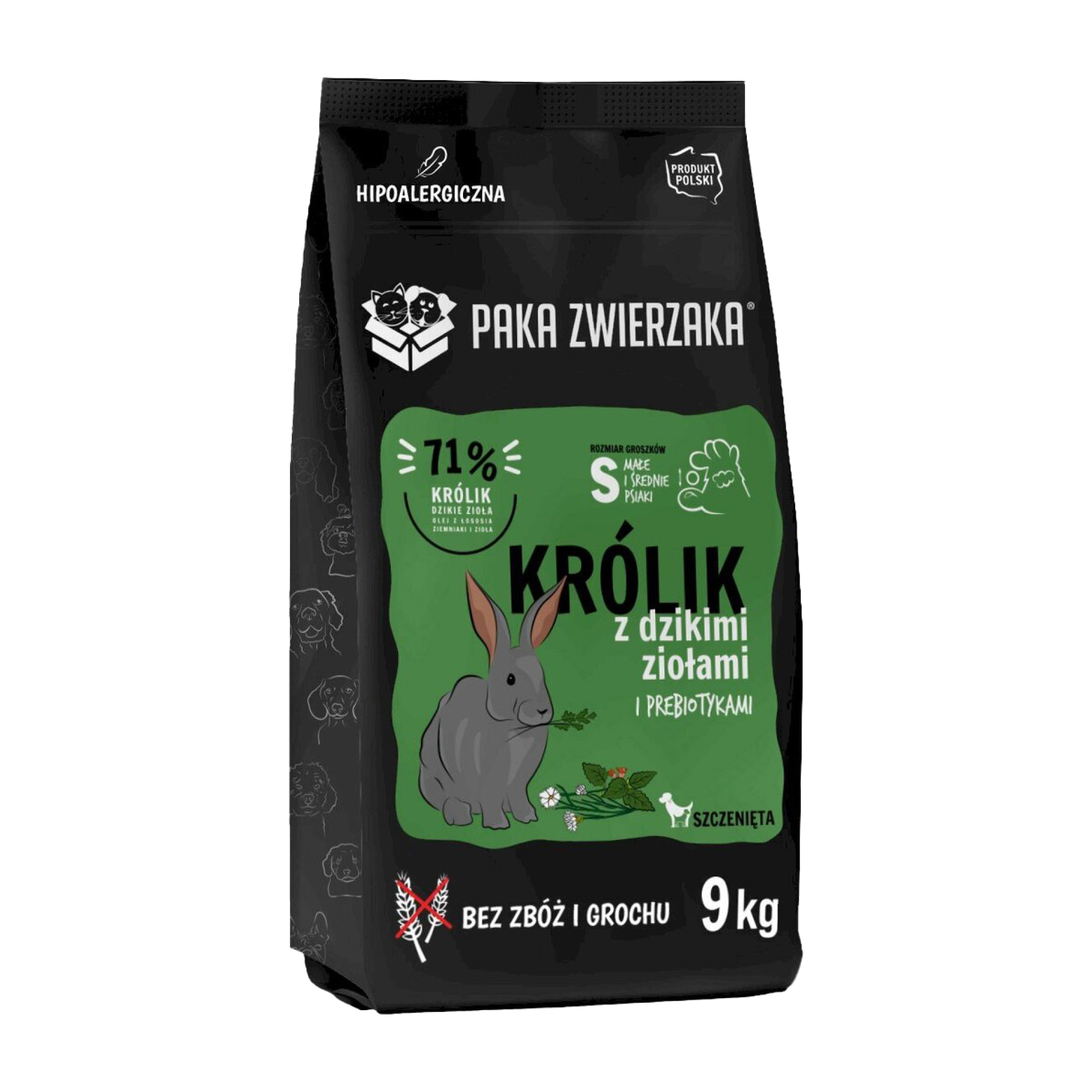 PAKA ZWIERZAKA sucha karma Seven’th Heaven PUPPY Królik z dzikimi ziołami 9kg 