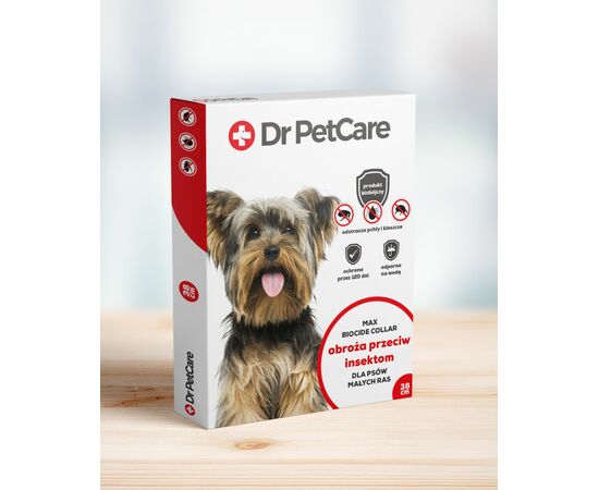 DrPetCare MAX Biocide Collar Obroża na pchły i insekty dla psa rasy małej 38cm