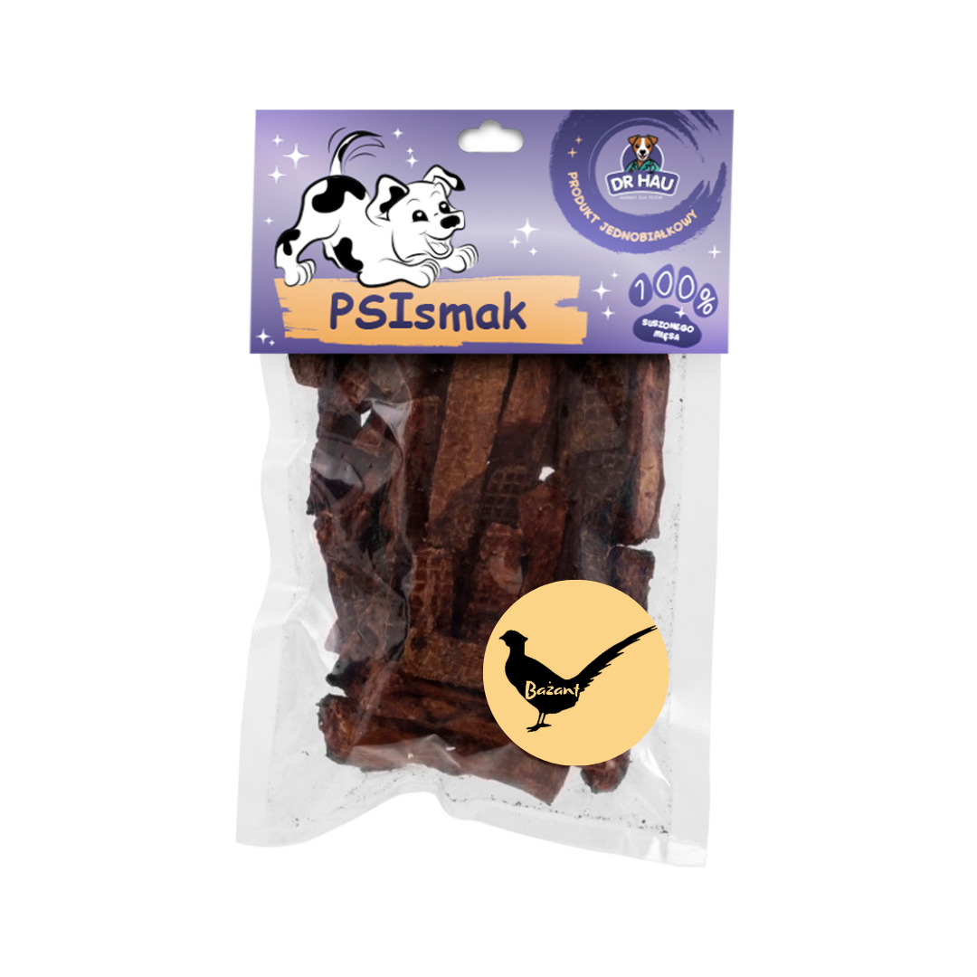 DR HAU Psismak paski mięsne 100% bażant przysmak dla psa 100g